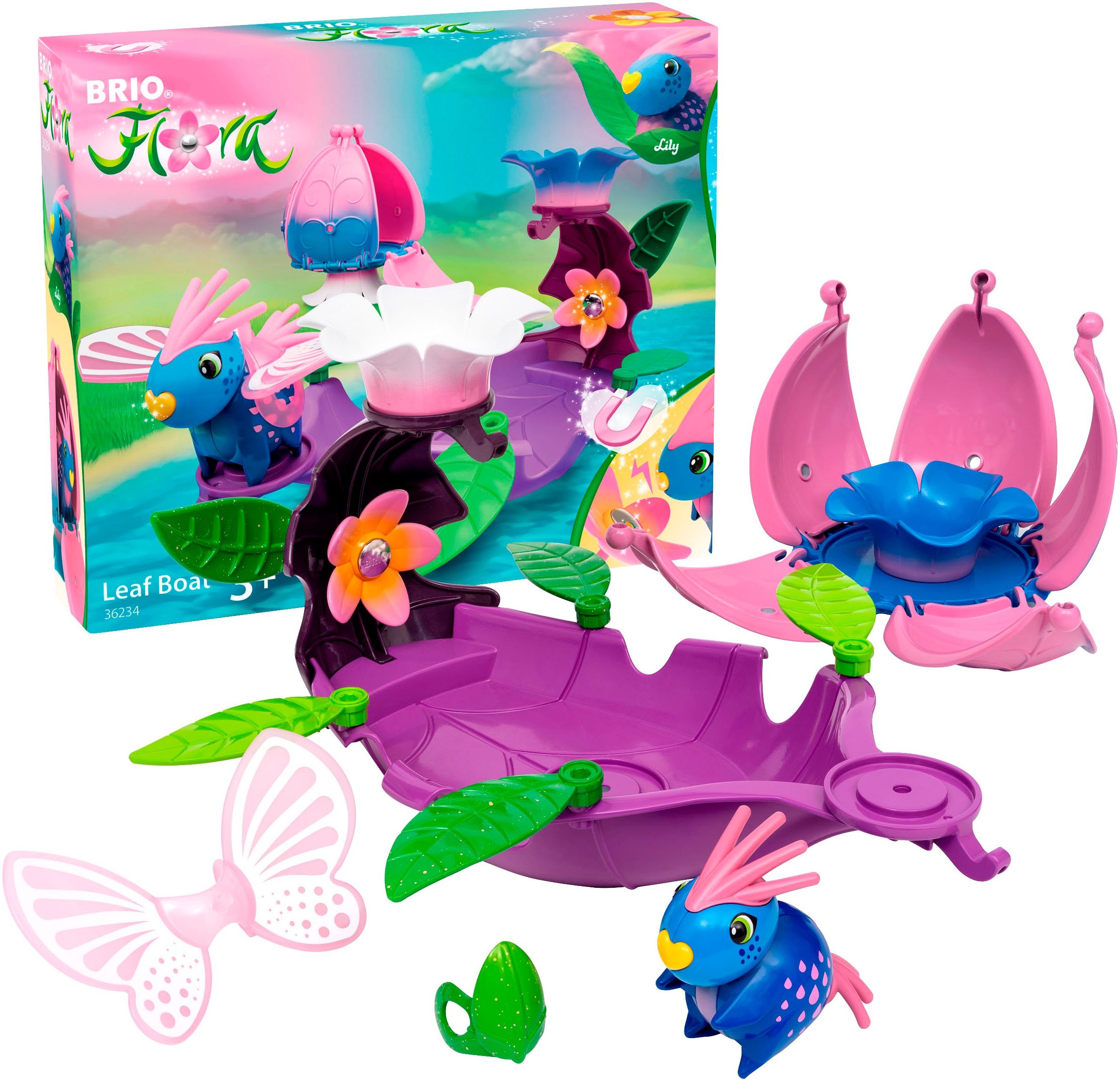 BRIO® Spielwelt »BRIO Flora - Lilys Blätter-Boot (36234)«, (13 tlg.)