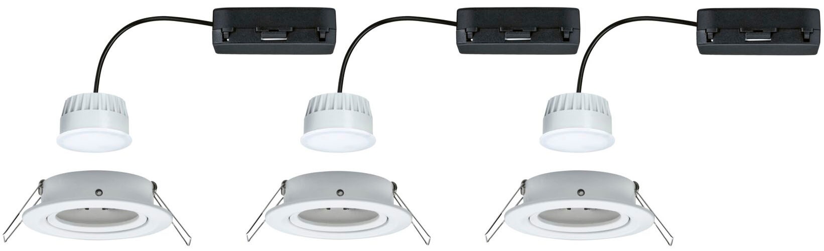 Paulmann LED Einbauleuchte »LED Einbauleuchte Nova Coin rund 84mm 50°«, 3 flammig, Leuchtmittel LED-Modul | LED fest integriert, Memoryfunktion, Farbwechsler, Farbsteuerung, Dimmer, Smart Home