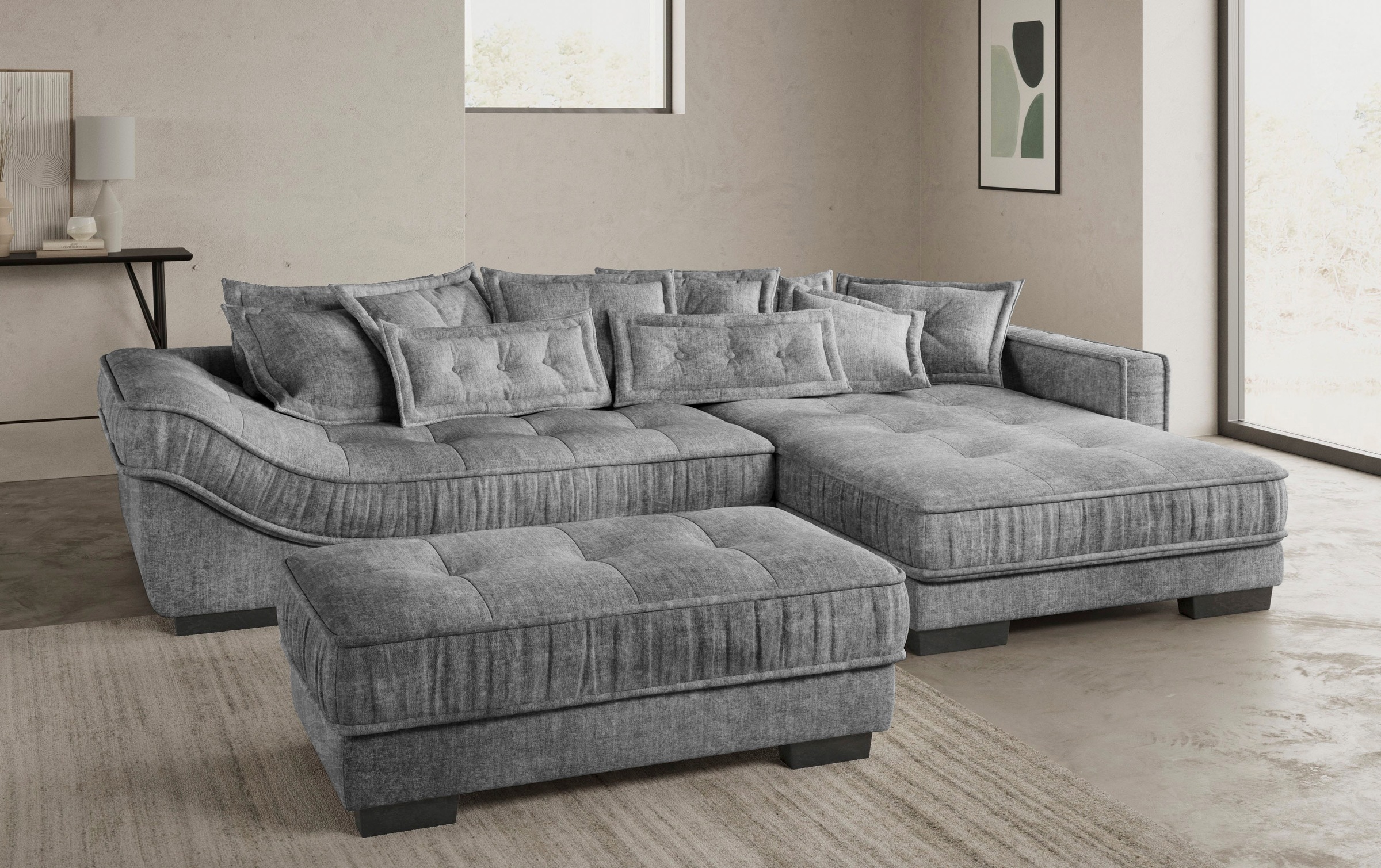 Mr. Couch Ecksofa »Diwan II, L-Form«, Wahlweise mit Kaltschaumpolsterung bis 140 kg belastbar