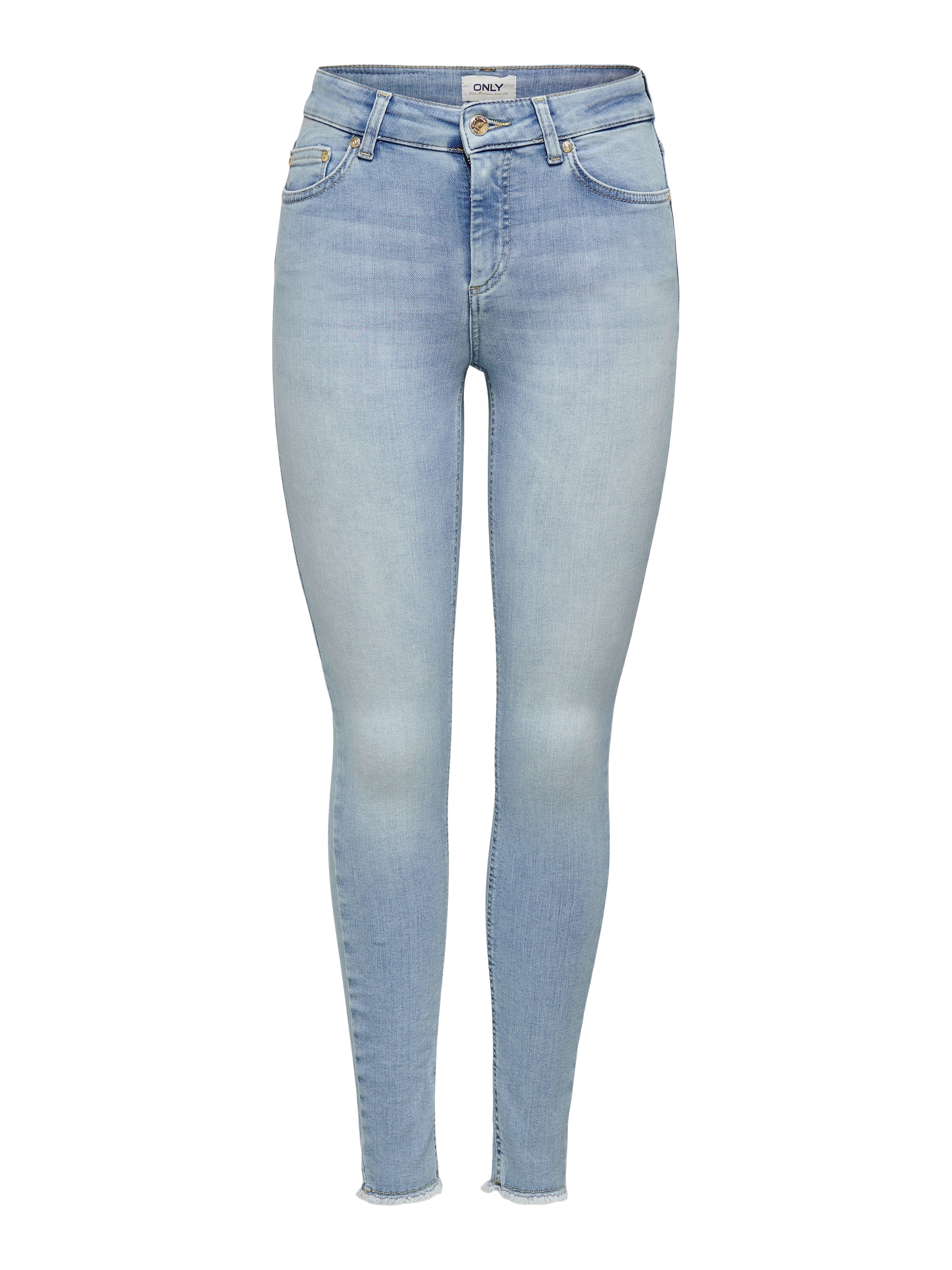 ONLY Ankle-Jeans »ONLBLUSH MID SK ANK RAW« mit leicht ausgefranstem Beinabschluss