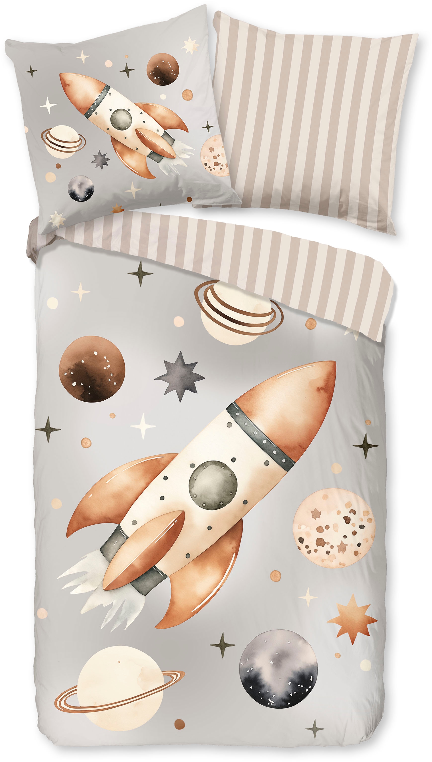 good morning Kinderbettwäsche »Exploree«, Baumwolle, Renforcé, Wendeoptik, günstig online kaufen