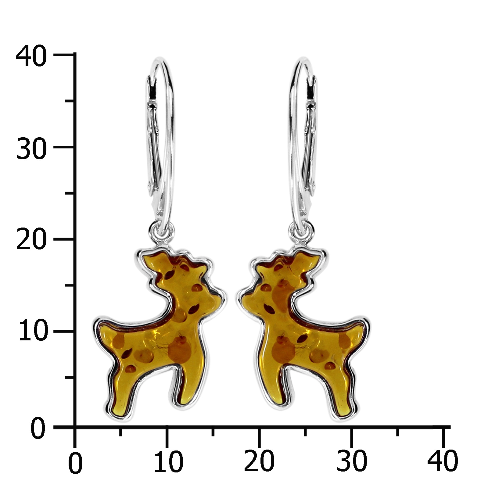 OSTSEE-SCHMUCK Paar Ohrhänger »Ostsee-Schmuck Ohrhänger Hirsch Ohrhänger Hirsch«, (2 tlg.)