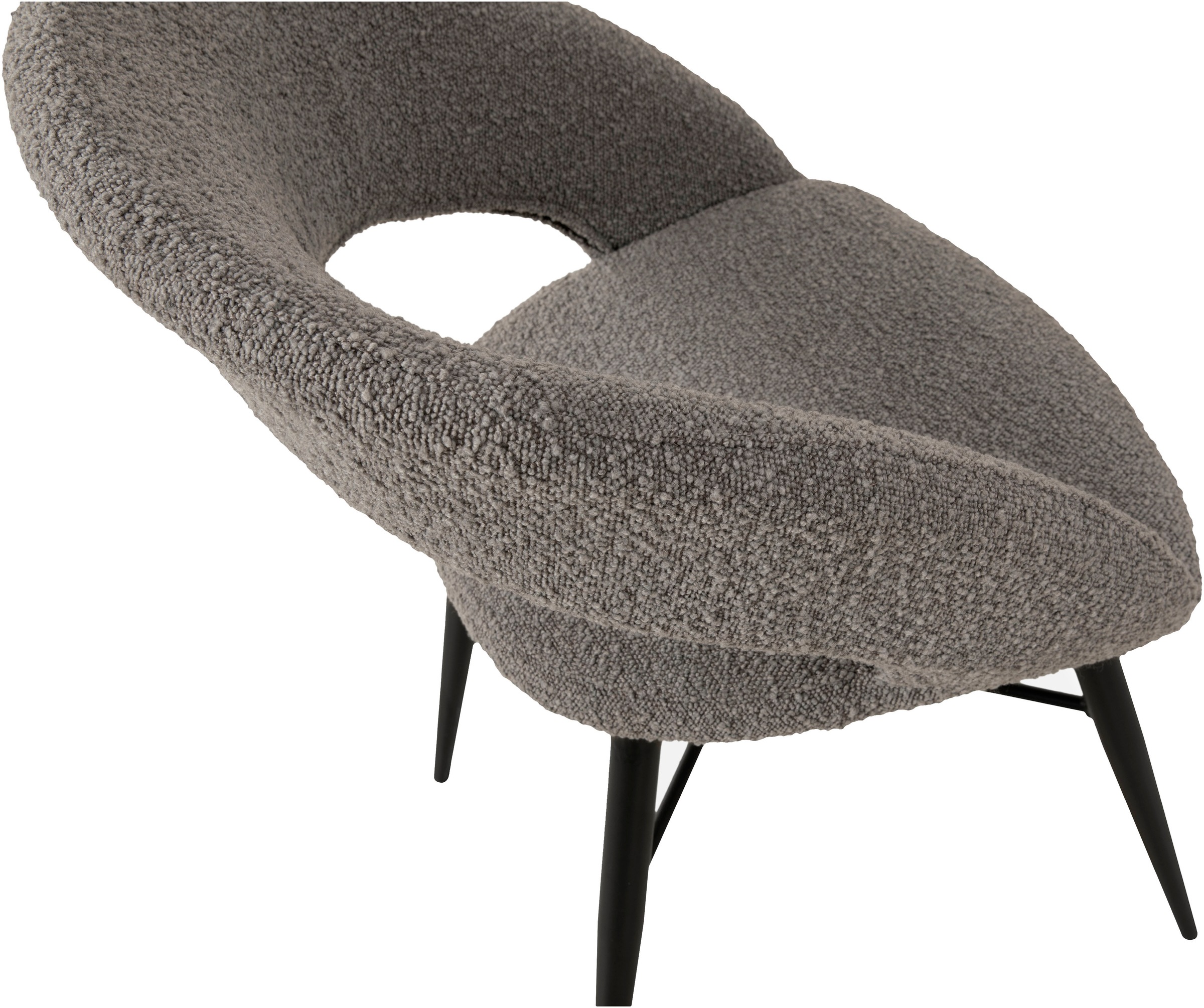 OMG Design Esszimmerstuhl »Marley«, (Set), 2 St., Stoff, mit modernem Cut-Out, Bouclé Bezug