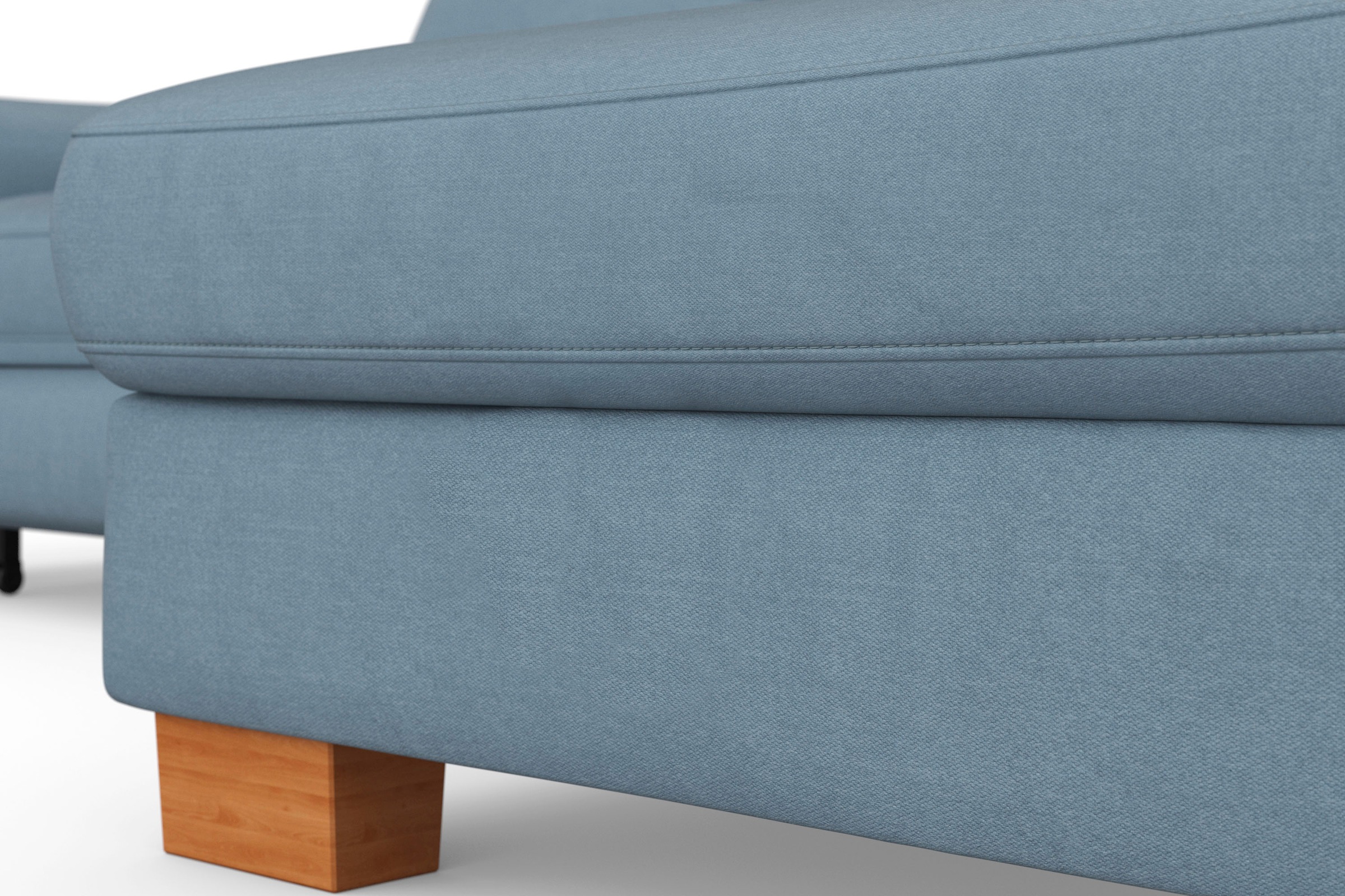 sit&more Ecksofa »Dundee L-Form«, mit Federkern und Massivholzfüßen, wahlweise mit Kopfteilverstellung