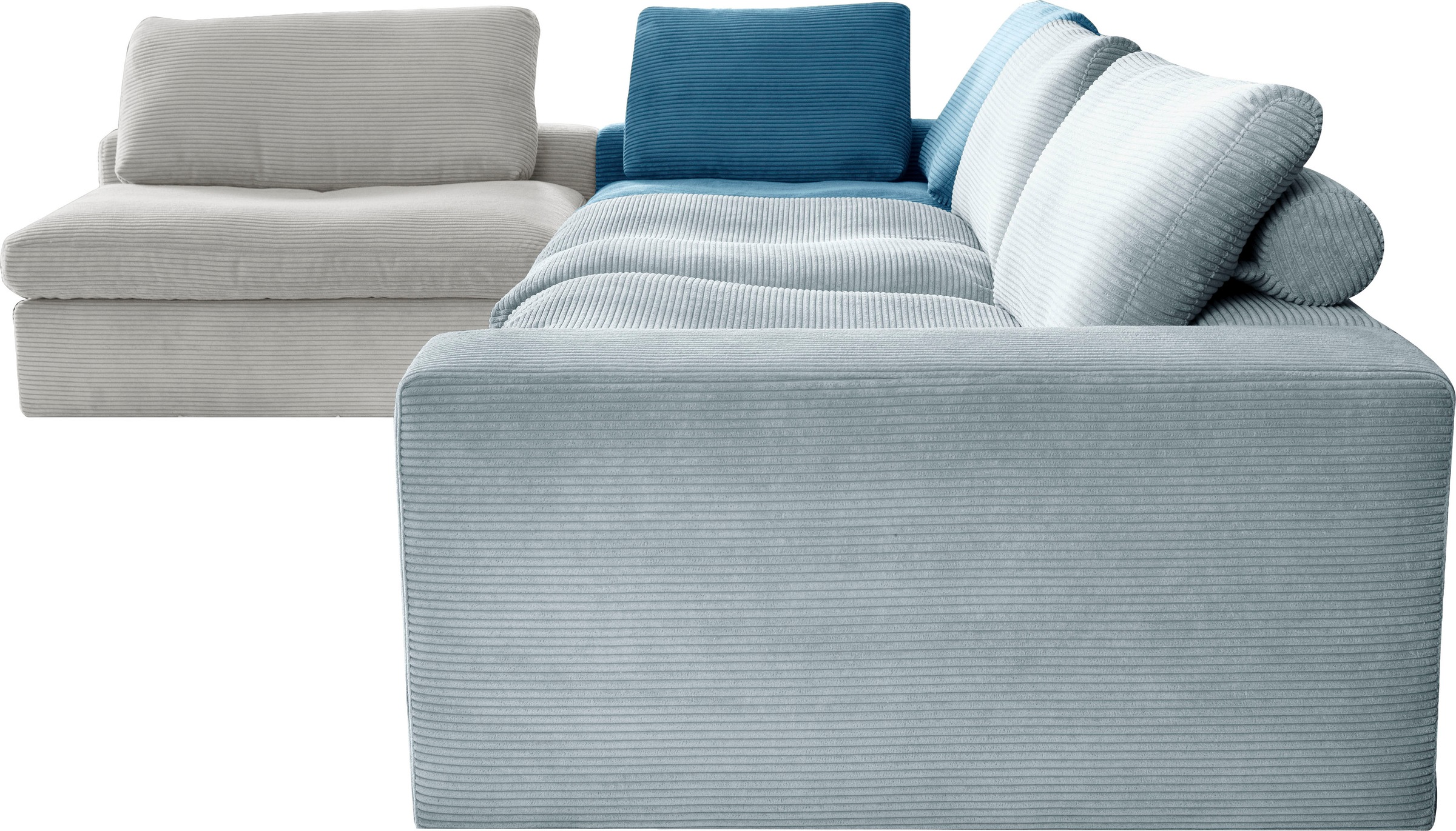 alina Ecksofa »Sandy« mit losen Sitz und Rückenkissen, in modernem Cordstoff