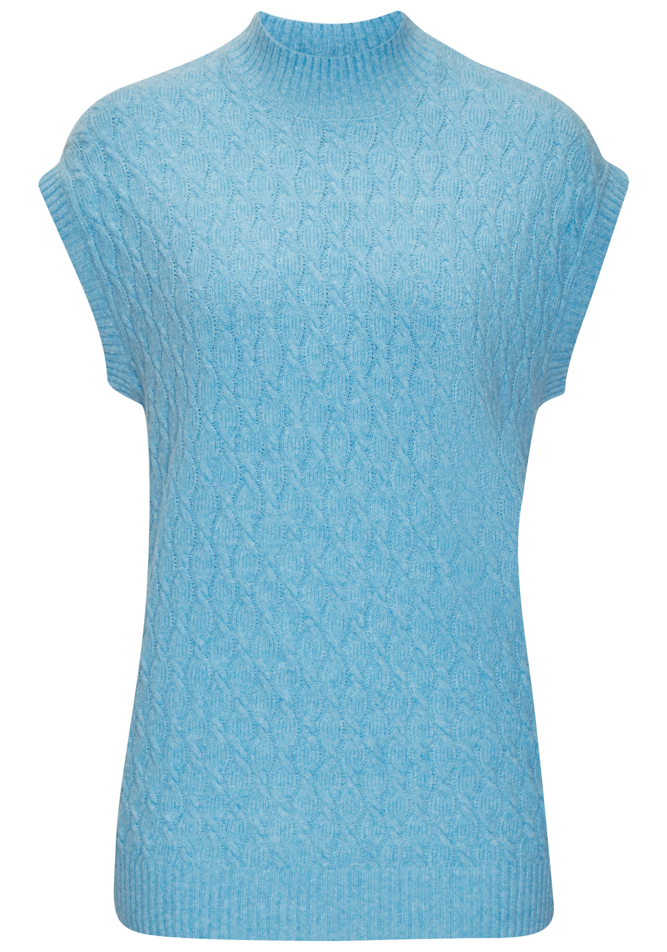 French Connection Pullunder mit Zopfmuster und kleinem Stehkragen, Loungewear