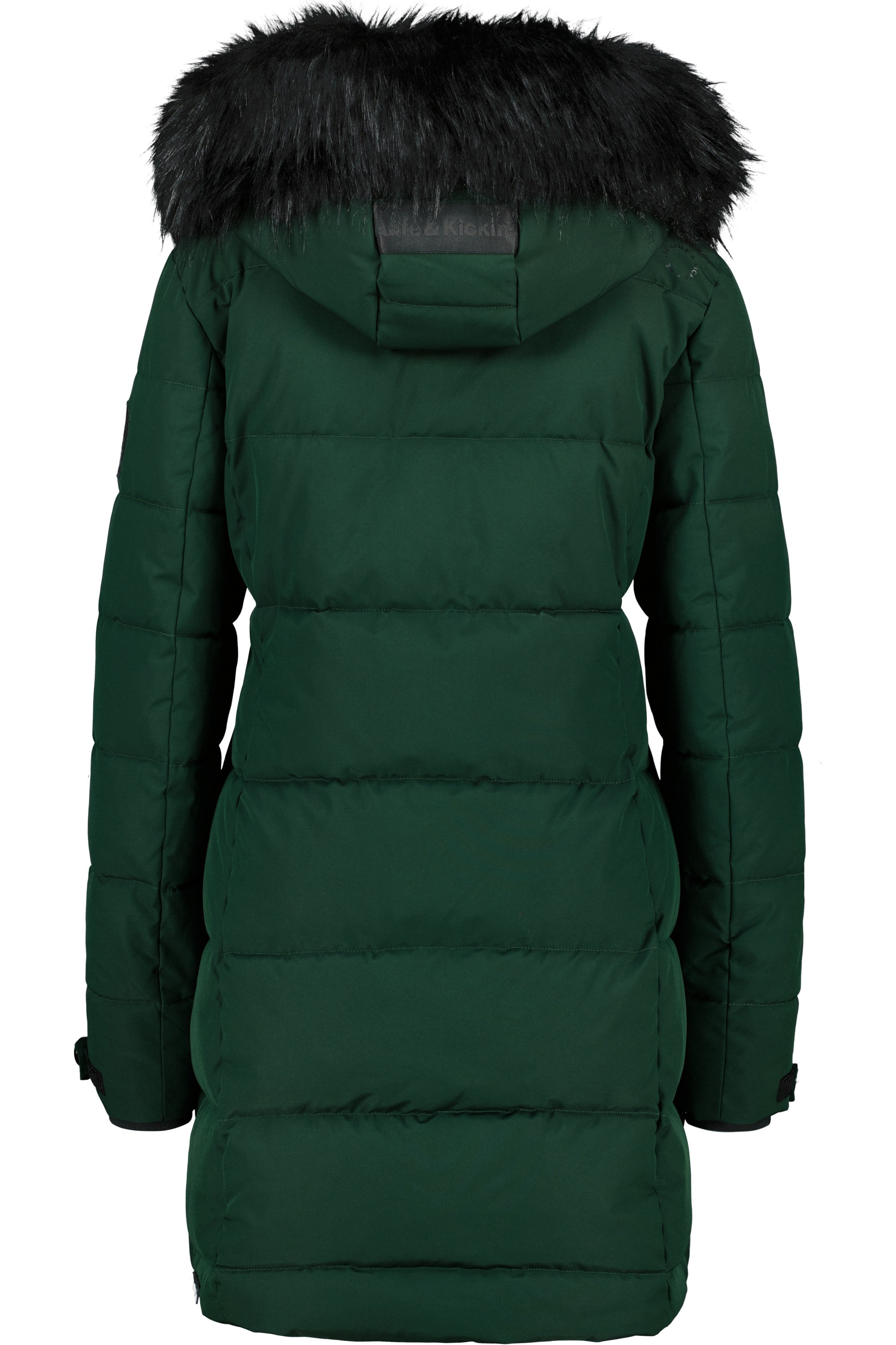 Alife & Kickin Winterjacke »Damen AmaliaAK A«, mit Kapuze, Lange gefütterte Damenwinterjacke mit abnehmbarer Kunstfellkapuze