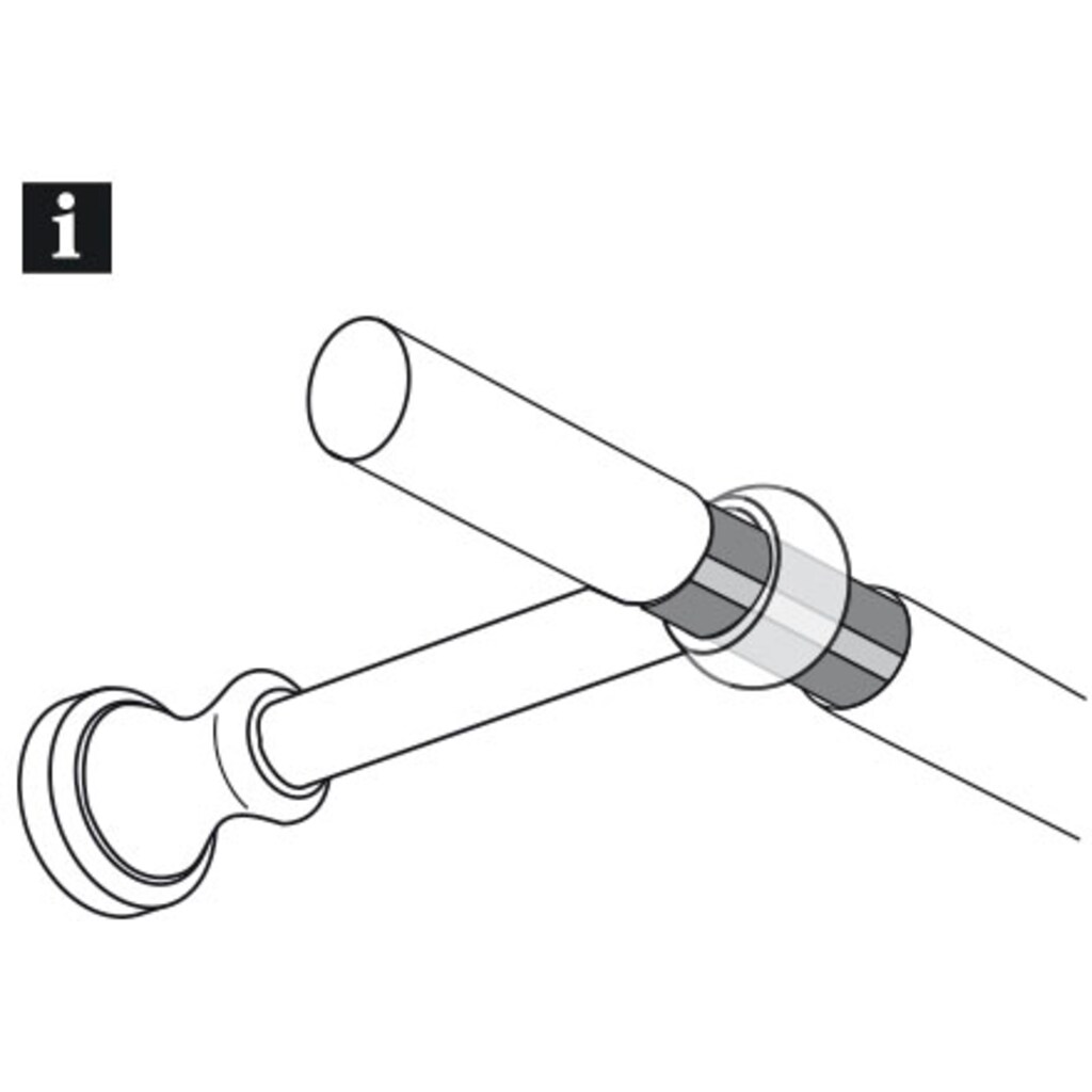GARDINIA Gardinenstangenhalter »Gardinenstangen-Verbinder für Ø 28 mm«, (1 St.)