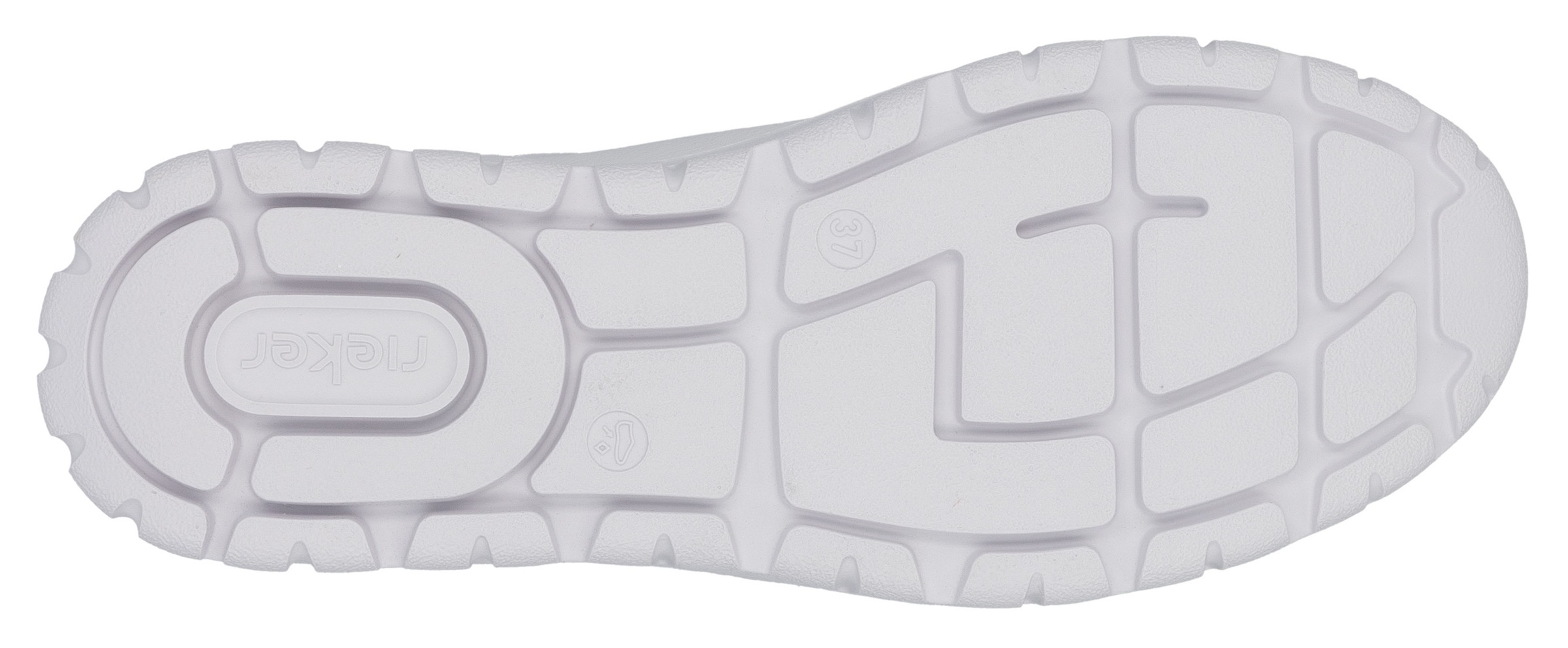 Rieker Sneaker, Schnürschuh, Halbschuh, Freizeitsneaker, seitlicher Reißverschluss