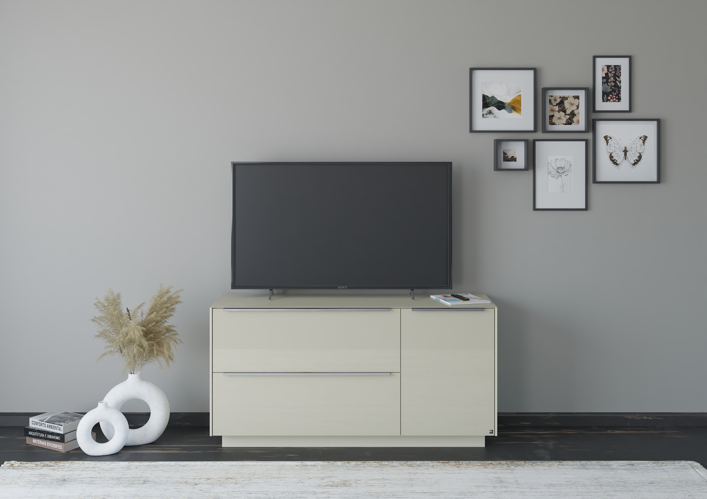 set one by Musterring Lowboard »Reno« 1 Stk. tlg. Mit Sockel in diversen Farben, 71 cm Höhe & Farbauswahl