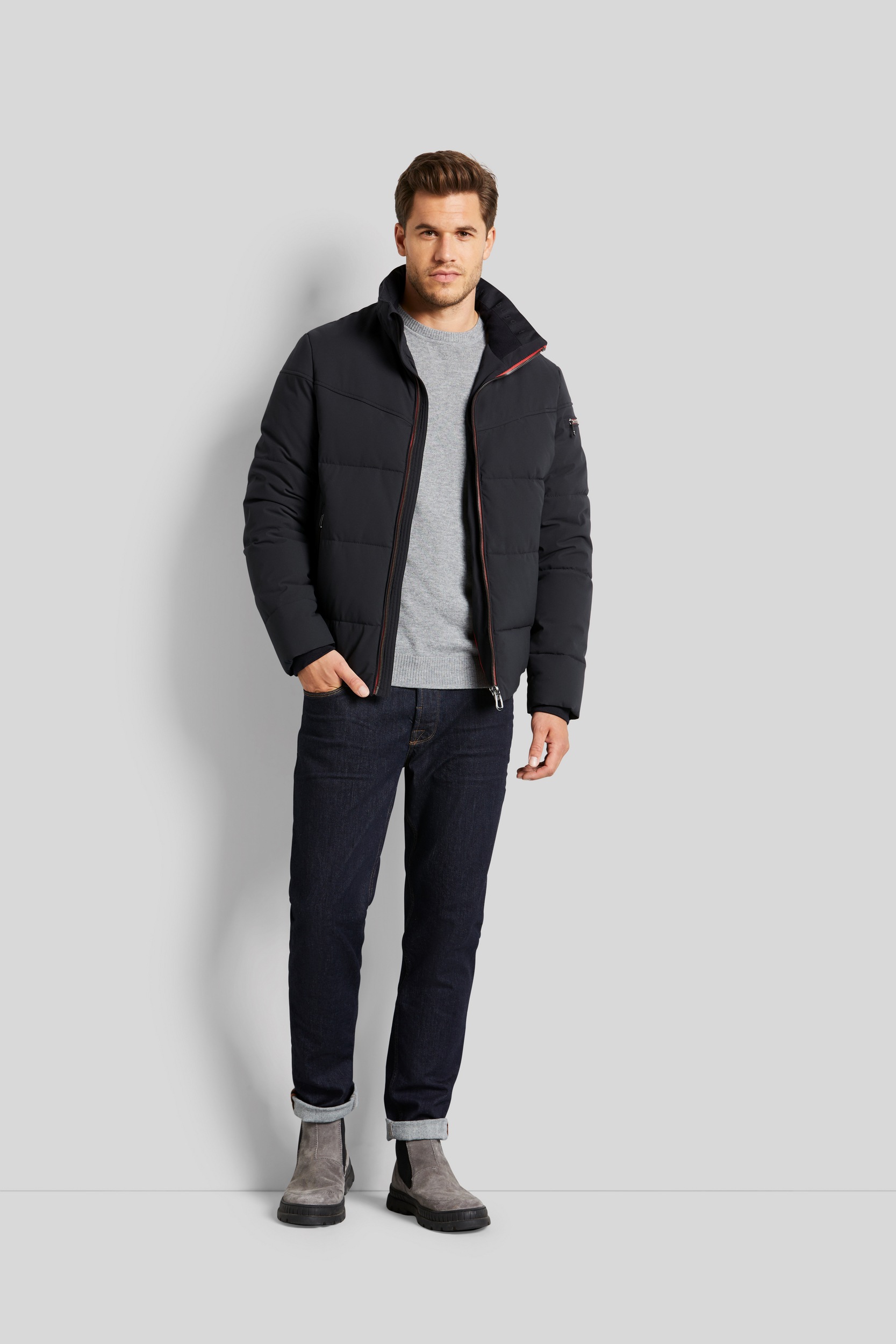 bugatti Blouson, ohne Kapuze, mit breitem Steppbild