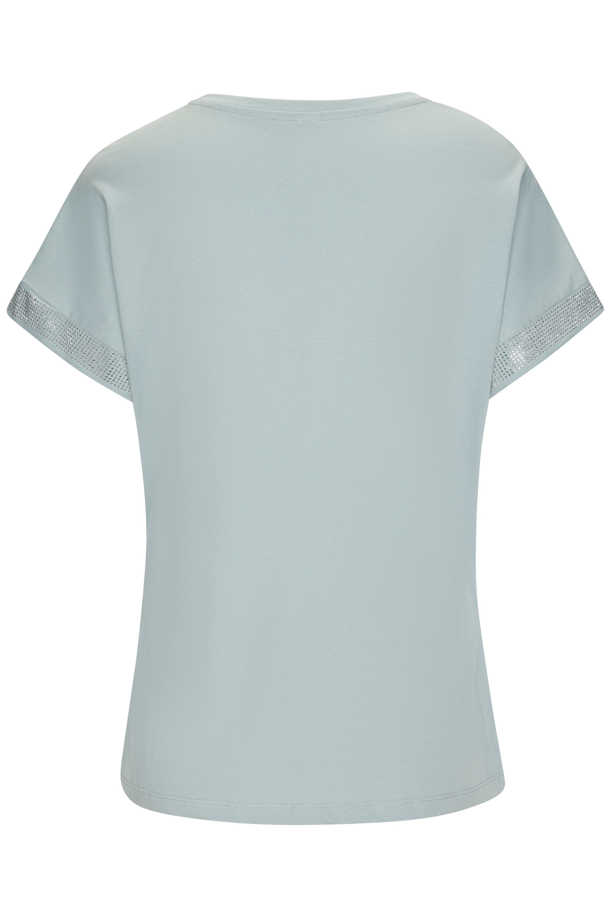 LASCANA Kurzarmshirt »mit glitzernem Strass-Design am Arm«, aus weicher Baumwoll-Qualität