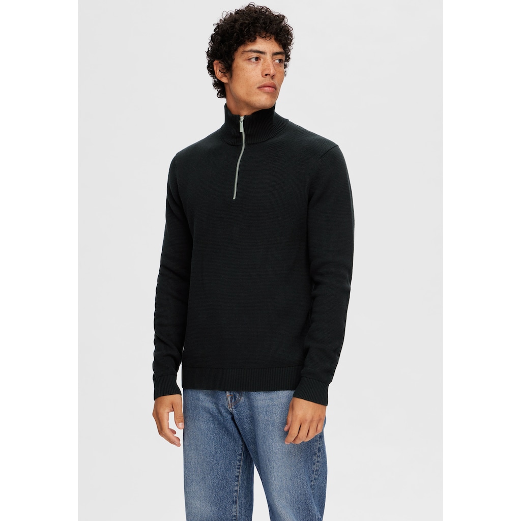 SELECTED HOMME Troyer »SLHDANE LS KNIT STRUCTURE HALF ZIP NOOS«