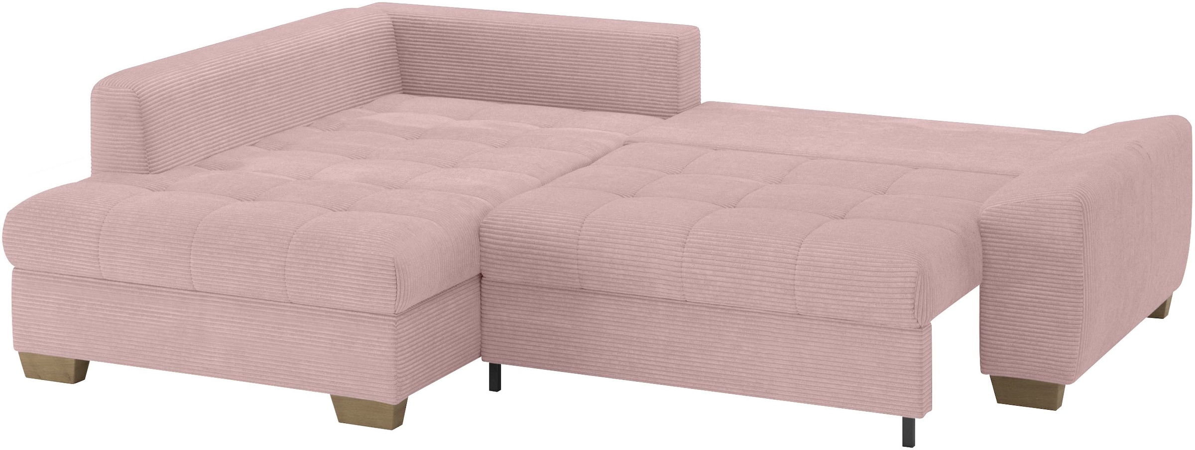 Mr. Couch Ecksofa »Nikita II, L-Form«, Wahlweise mit Bettfunktion, Bettkasten & RGB-LED-Beleuchtung
