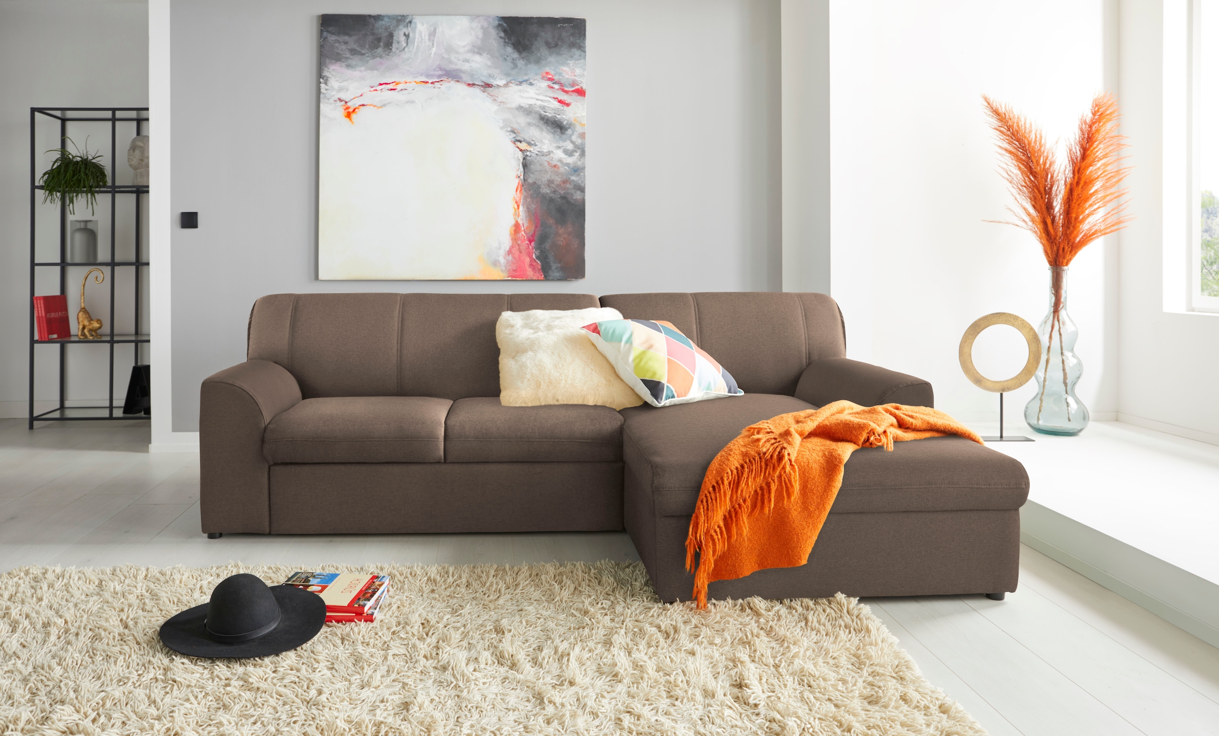 DOMO collection Ecksofa "Topper L-Form", mit Recamiere, wahlweise mit Schla günstig online kaufen