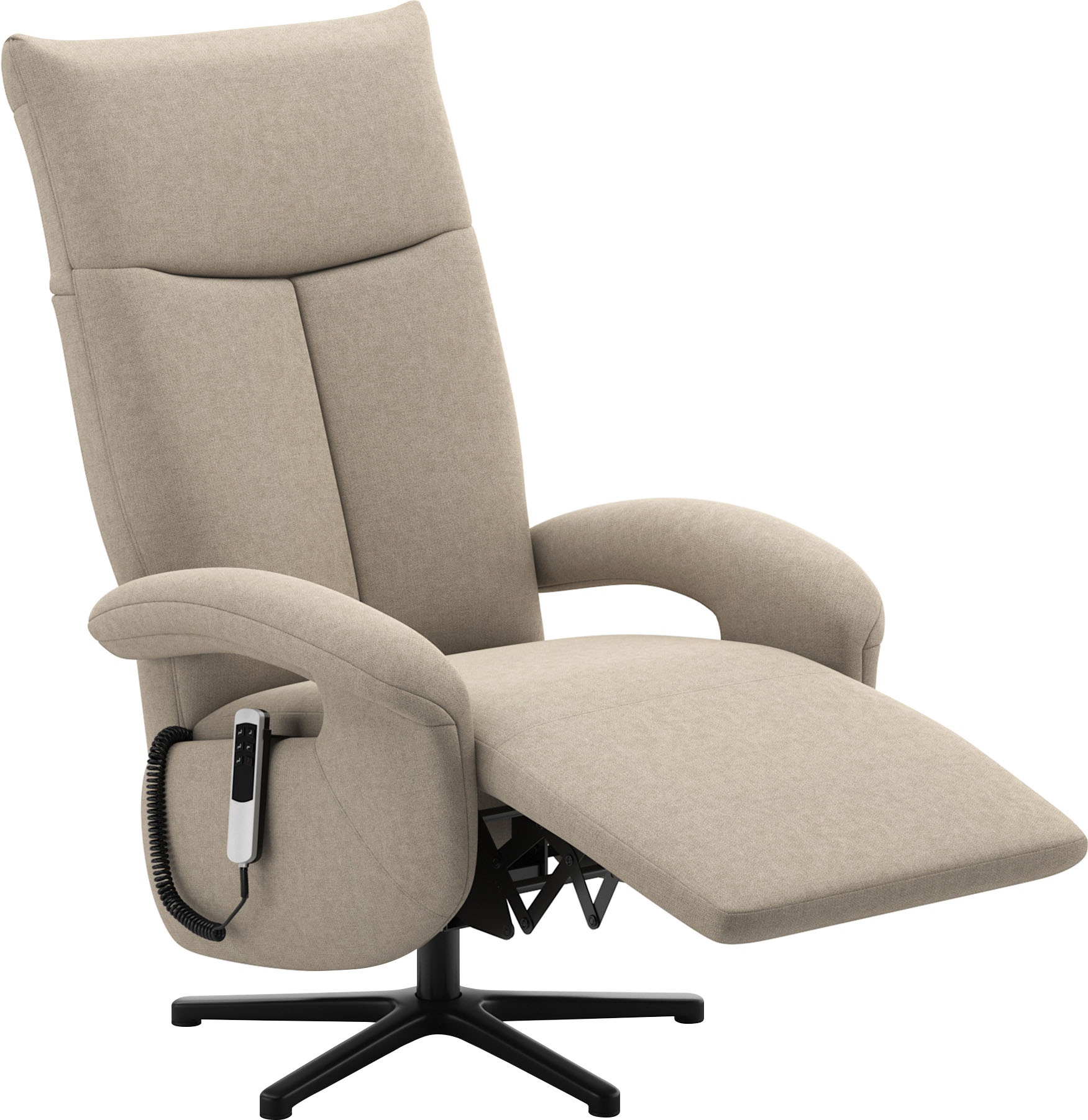 sit&more TV-Sessel »Emely, inkl. Kopfteilverstellung & 360° Drehfunktion«, wahlweise mit 2 Motoren, Akku & Aufstehhilfe