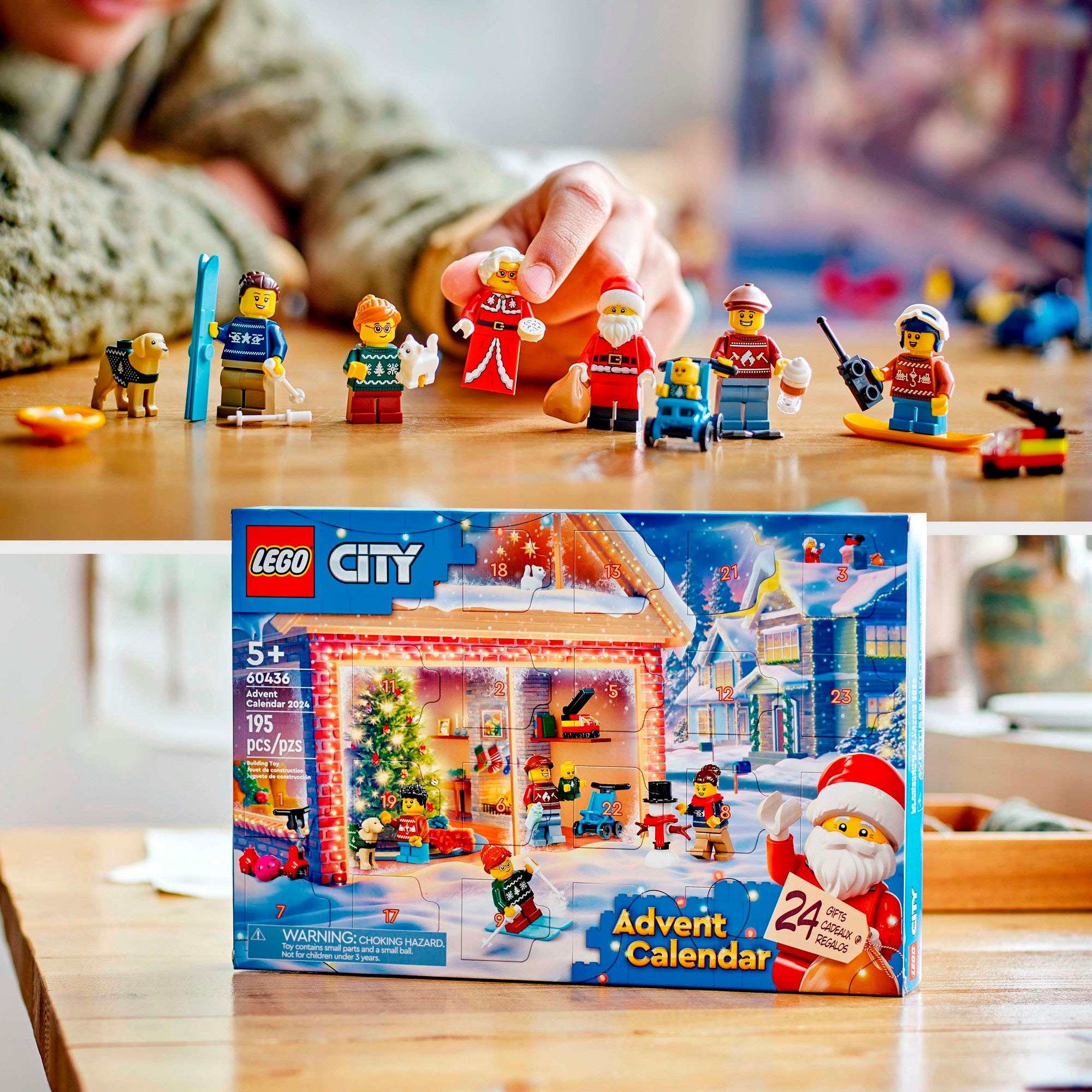 LEGO® Spielzeug-Adventskalender »Spielbausteine, LEGO City 2024 (60436), LEGO® City«, ab 5 Jahren, Made in Europe