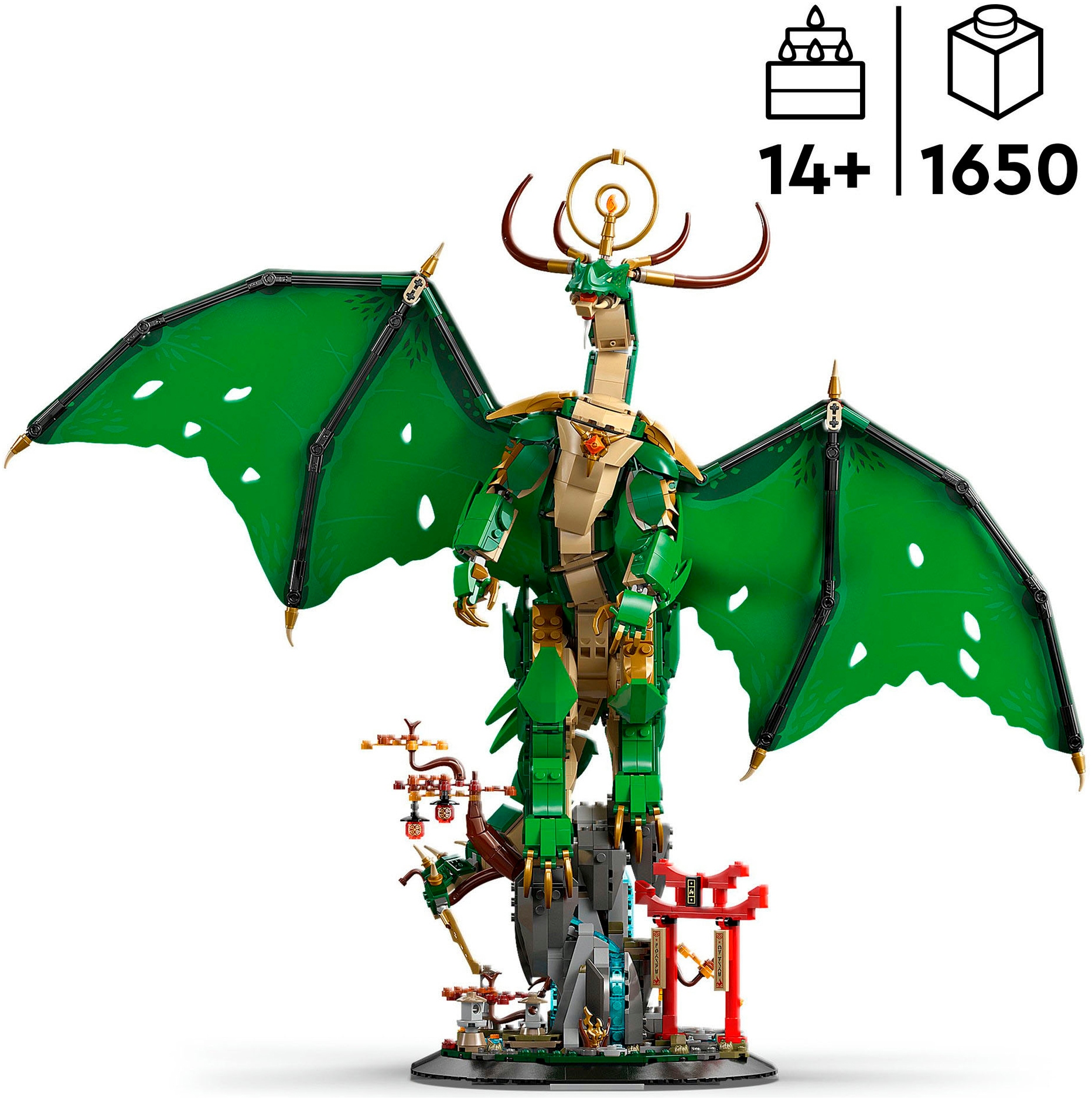 LEGO® Konstruktionsspielsteine »Der Wächterdrache (71847), LEGO Ninjago«, (1650 St.), Made in Europe