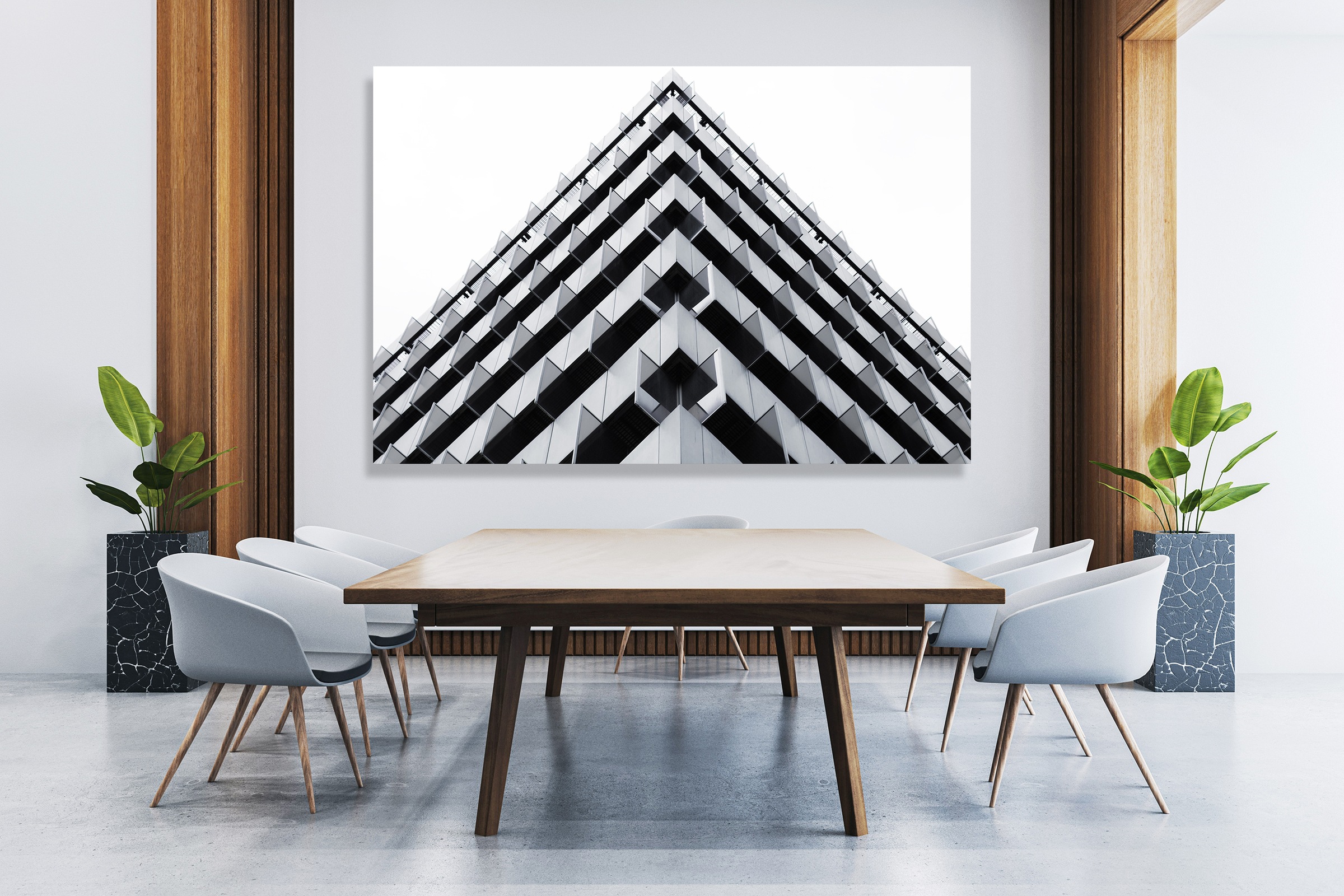 queence XXL-Wandbild »Akustikbild Geometrisch Gebäude« Architektonische Ele günstig online kaufen