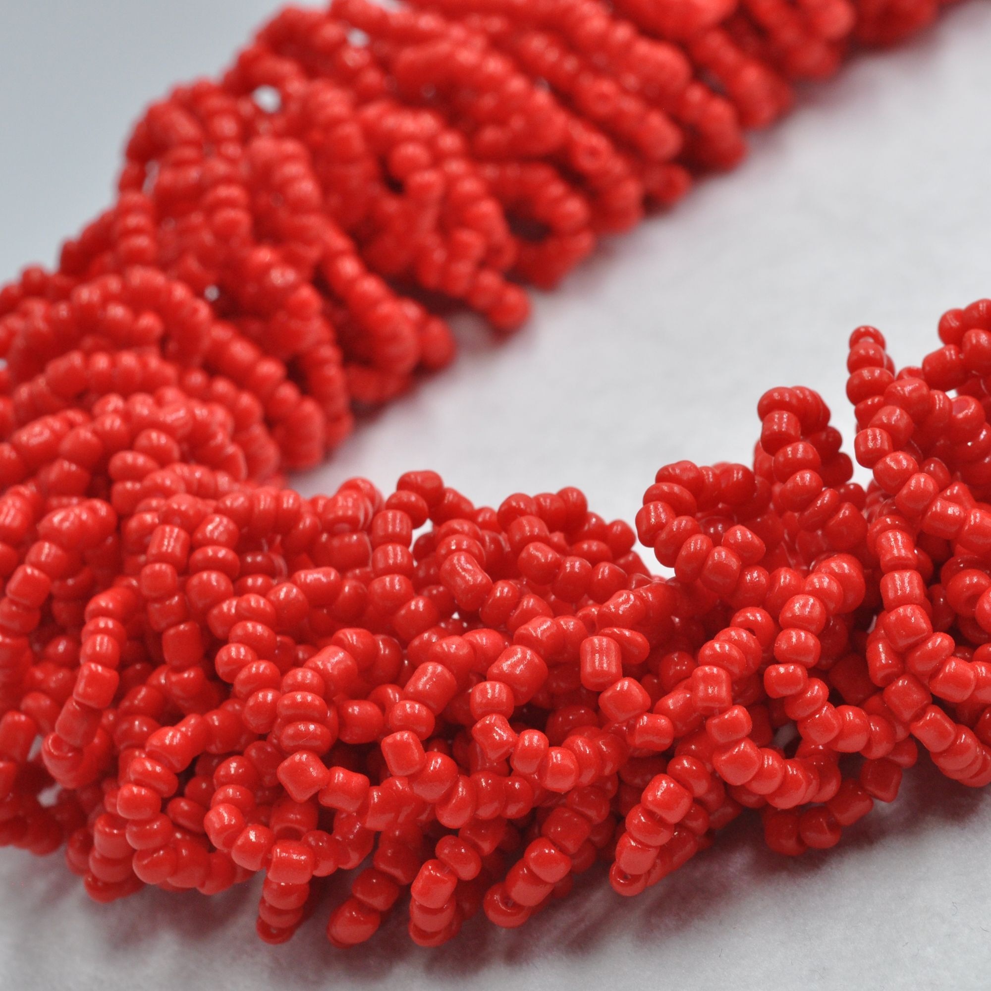 Steuer Collierkettchen »Glasperle Rot gerflochten«