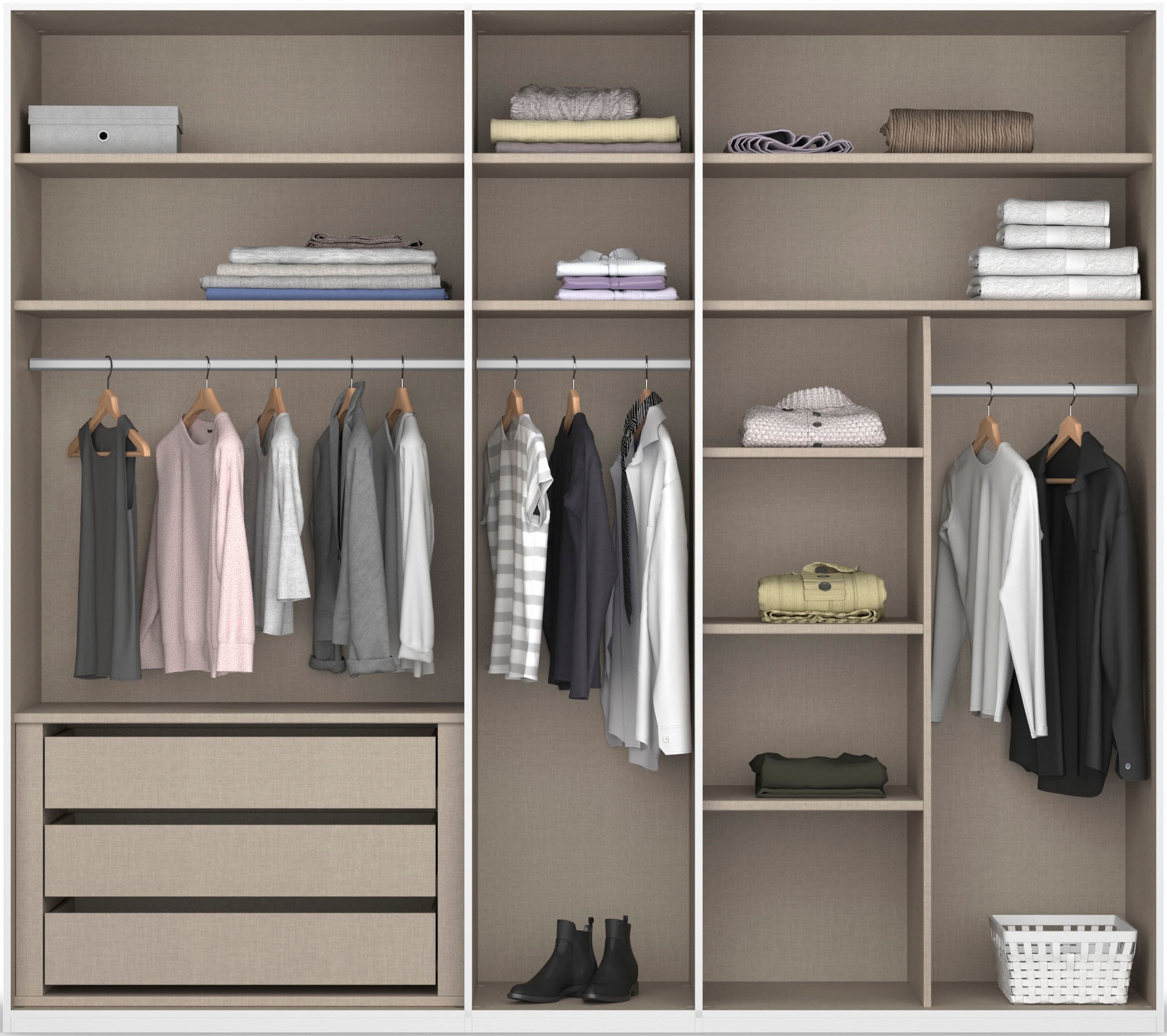 rauch Drehtürenschrank »Purisma« Kleiderschrank Schlafzimmerschrank Schrank, mit umfangreicher Innenausstattung