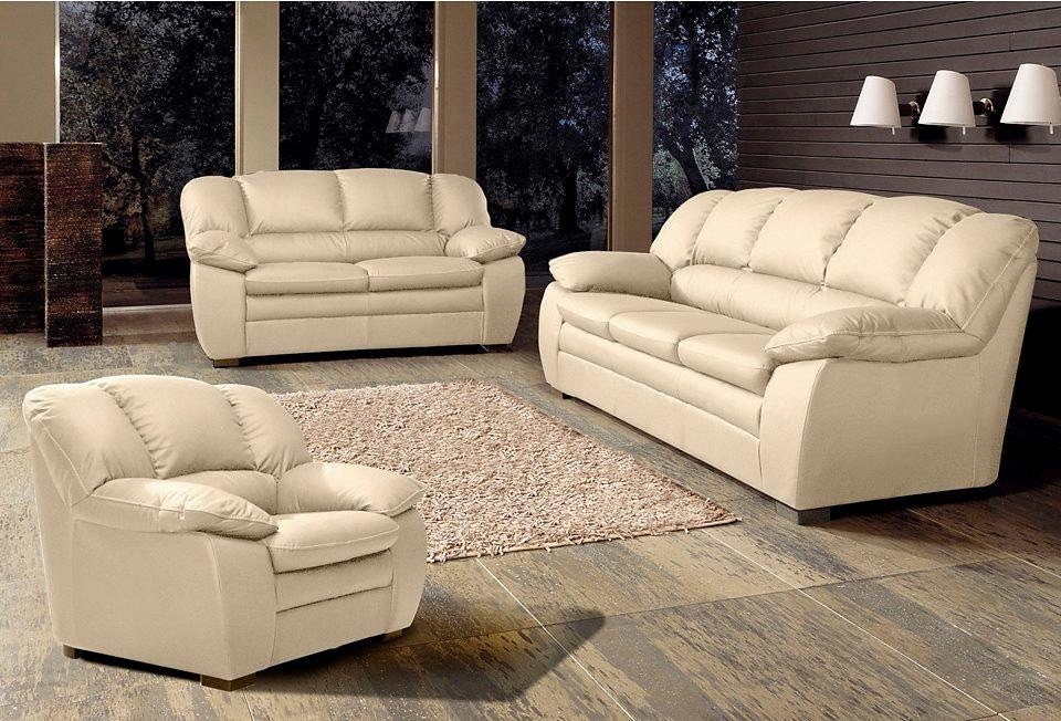 COTTA Polstergarnitur »Casino, Sofa Set, 3-2-1 Sitzer, Wohnzimmer Garnitur«, (Set, 3 tlg.), Sessel, 2-Sitzer, 2,5-Sitzer, hohe Rückenlehne