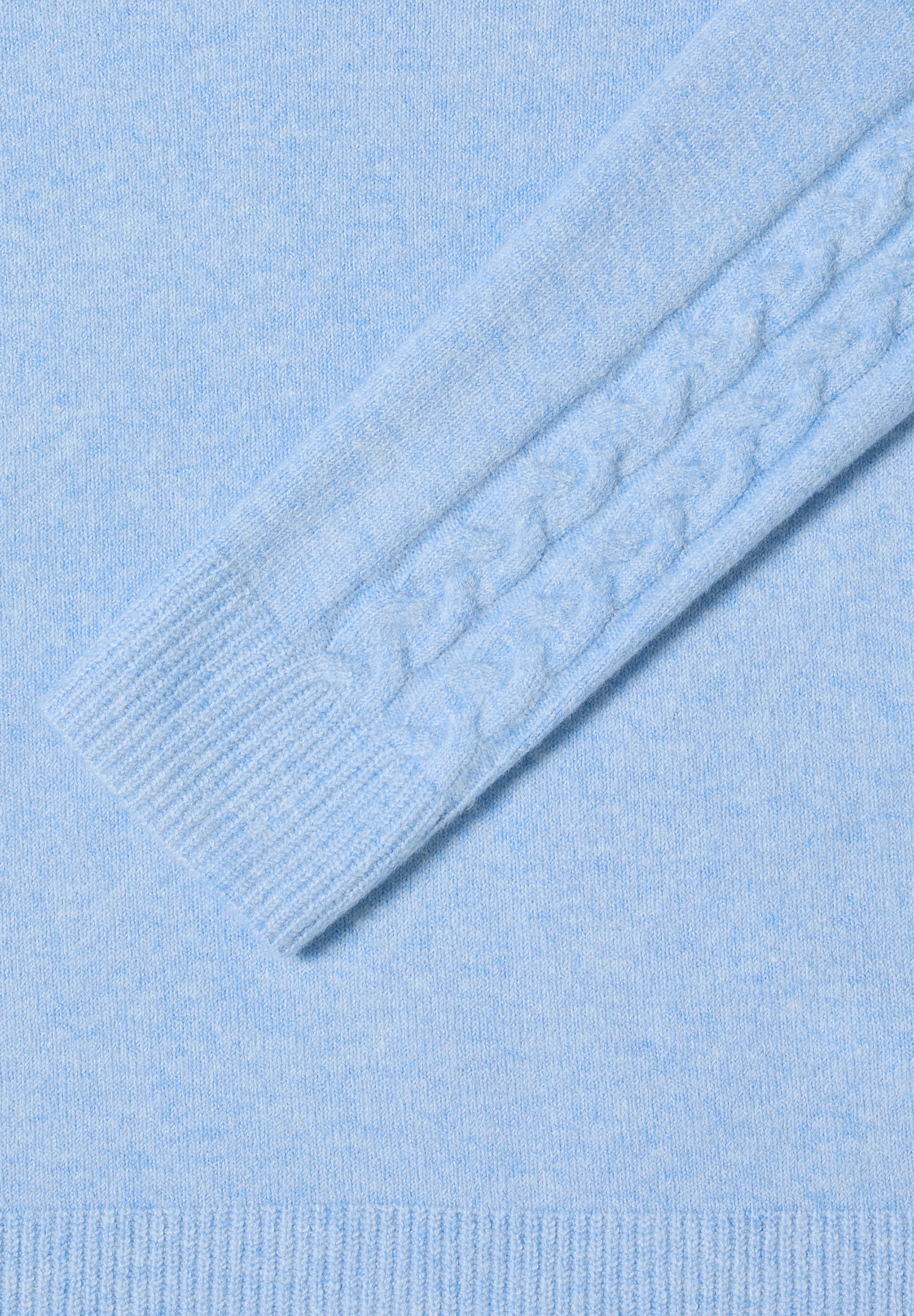 Cecil Rundhalspullover mit Rippbündchen