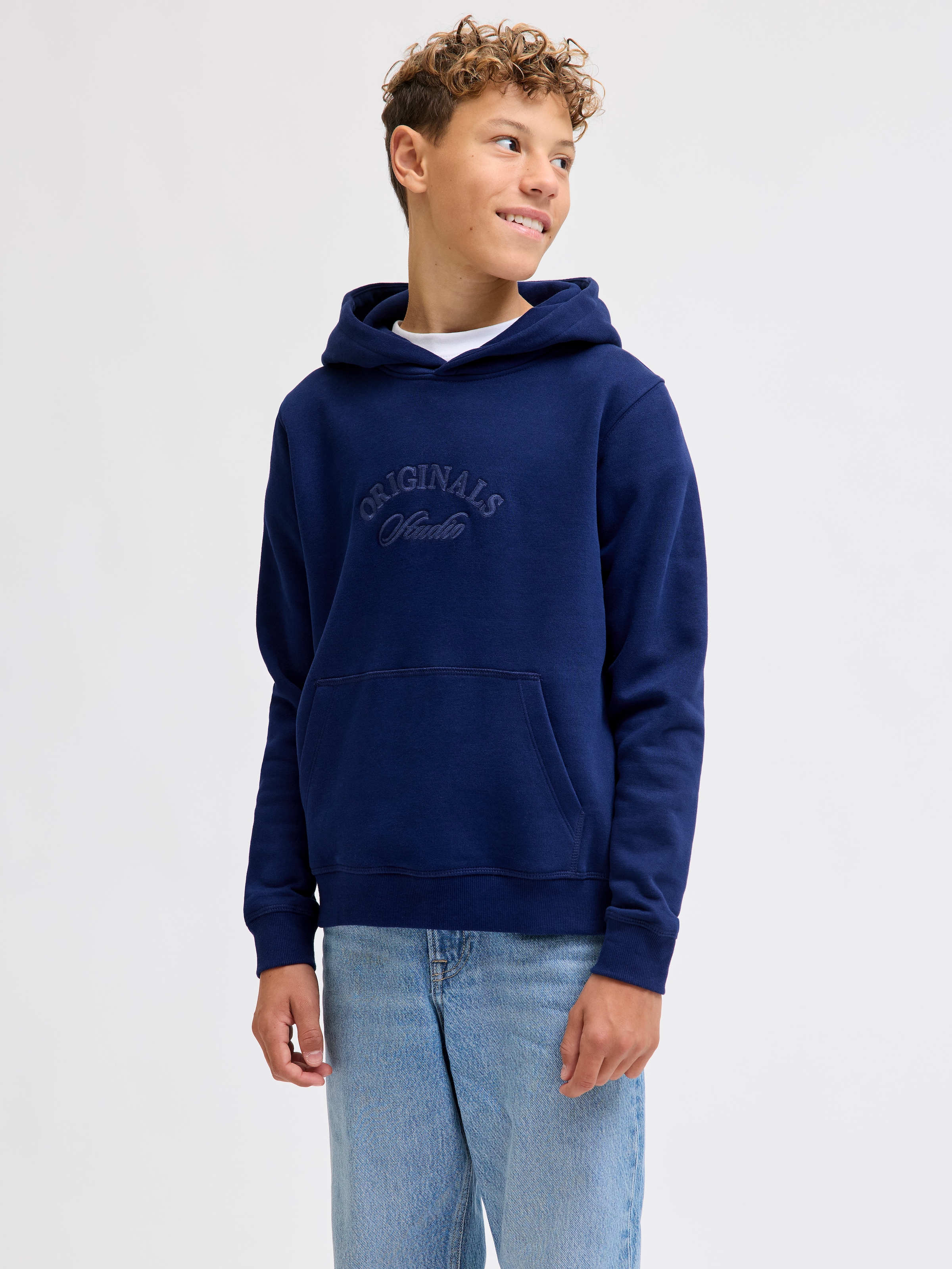 Jack & Jones Junior Kapuzensweatshirt »JORBLEECKER BRANDING SWEAT HOOD BF JNR«
