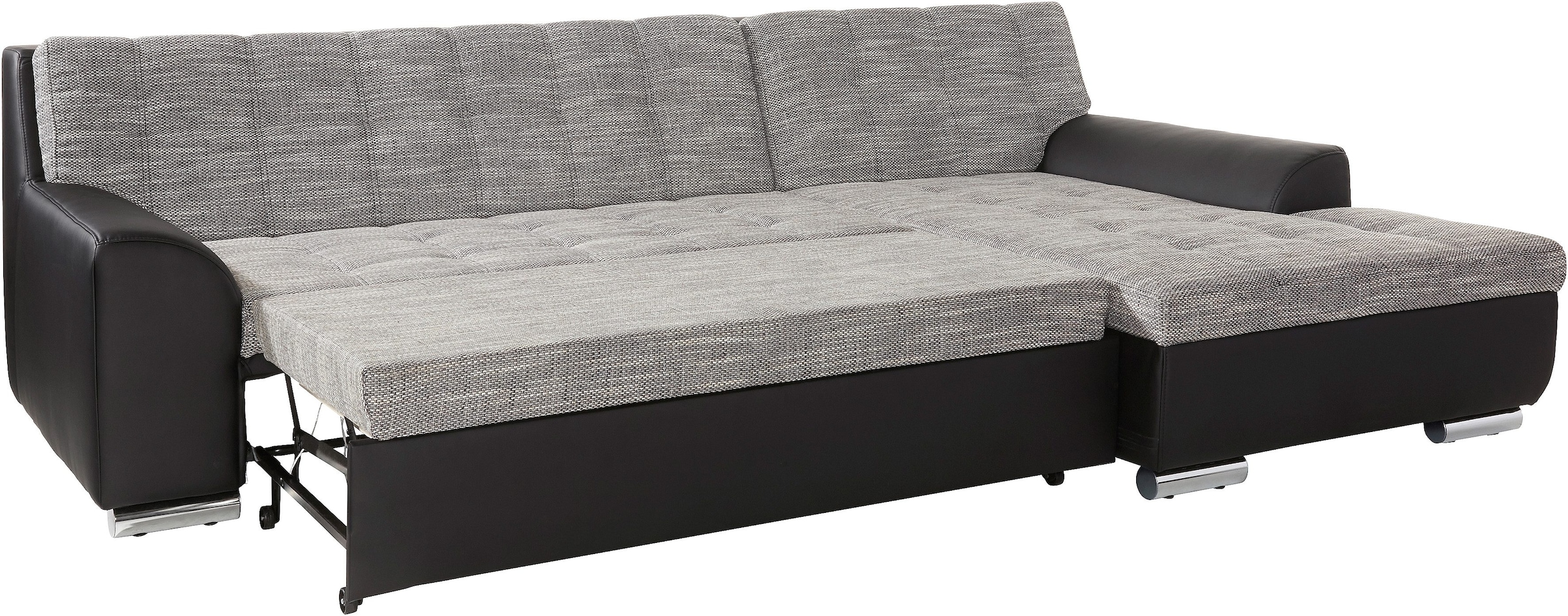 DOMO collection Ecksofa Treviso, wahlweise mit Bettfunktion, incl. Zierkissen
