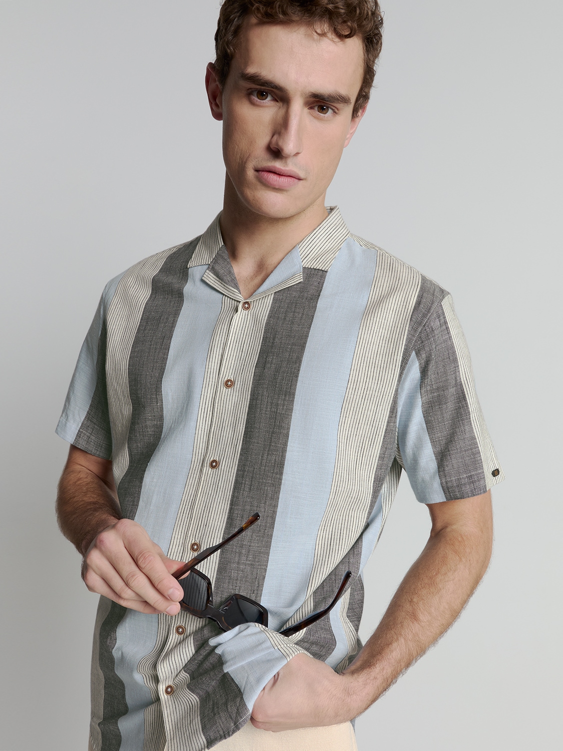 NO EXCESS Langarmhemd »No Excess Gestreiftes Hemd«