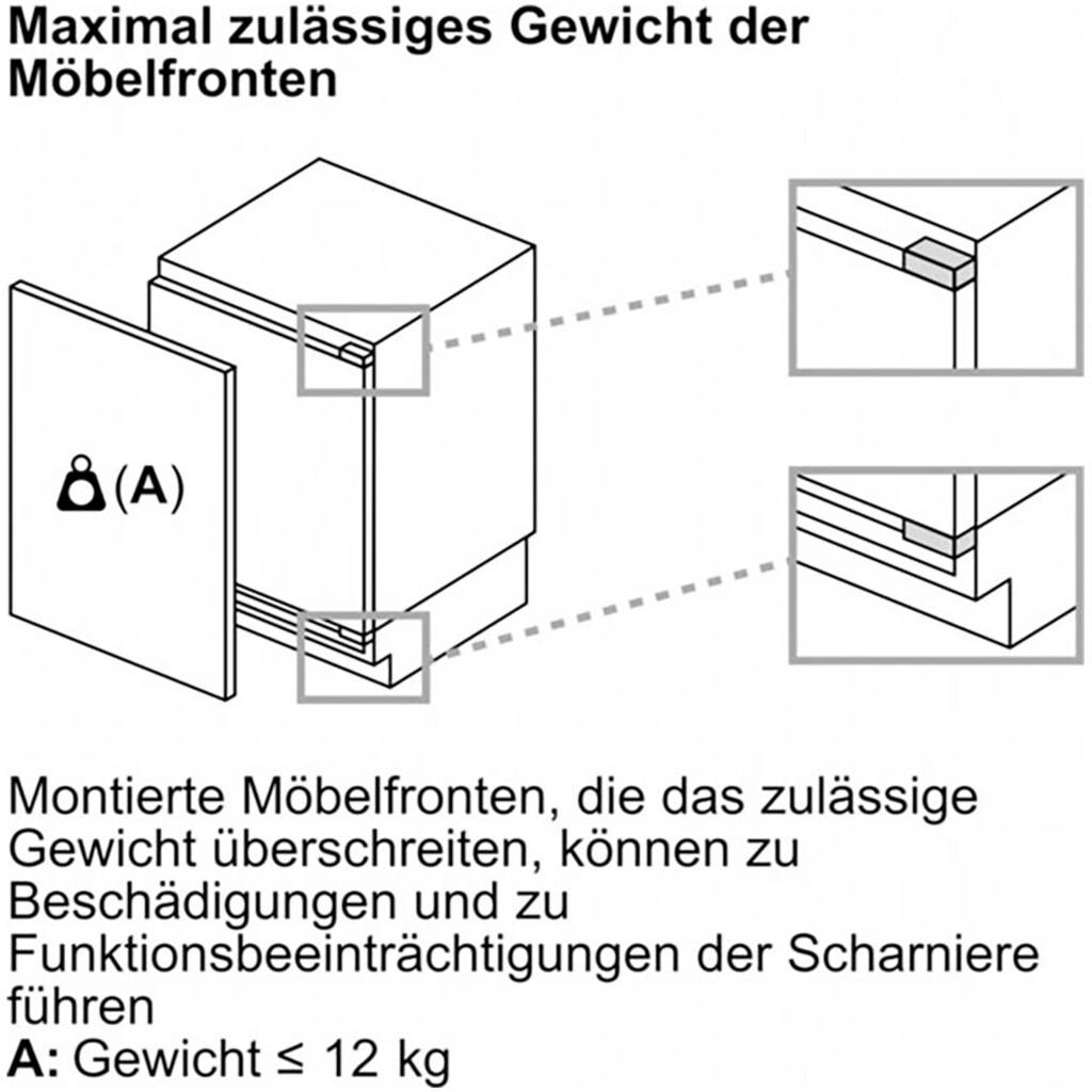 BOSCH Einbaukühlschrank »KUR21VFE0«, KUR21VFE0, 82 cm hoch, 59,8 cm breit