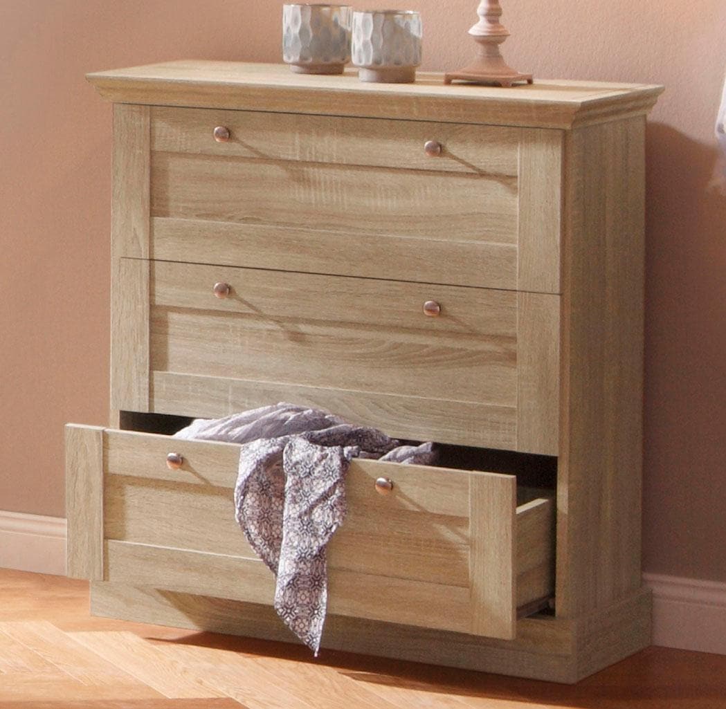 OTTO home Schubkastenkommode »Binz« mit schönen Metallgriffen, 3 Schubladen günstig online kaufen