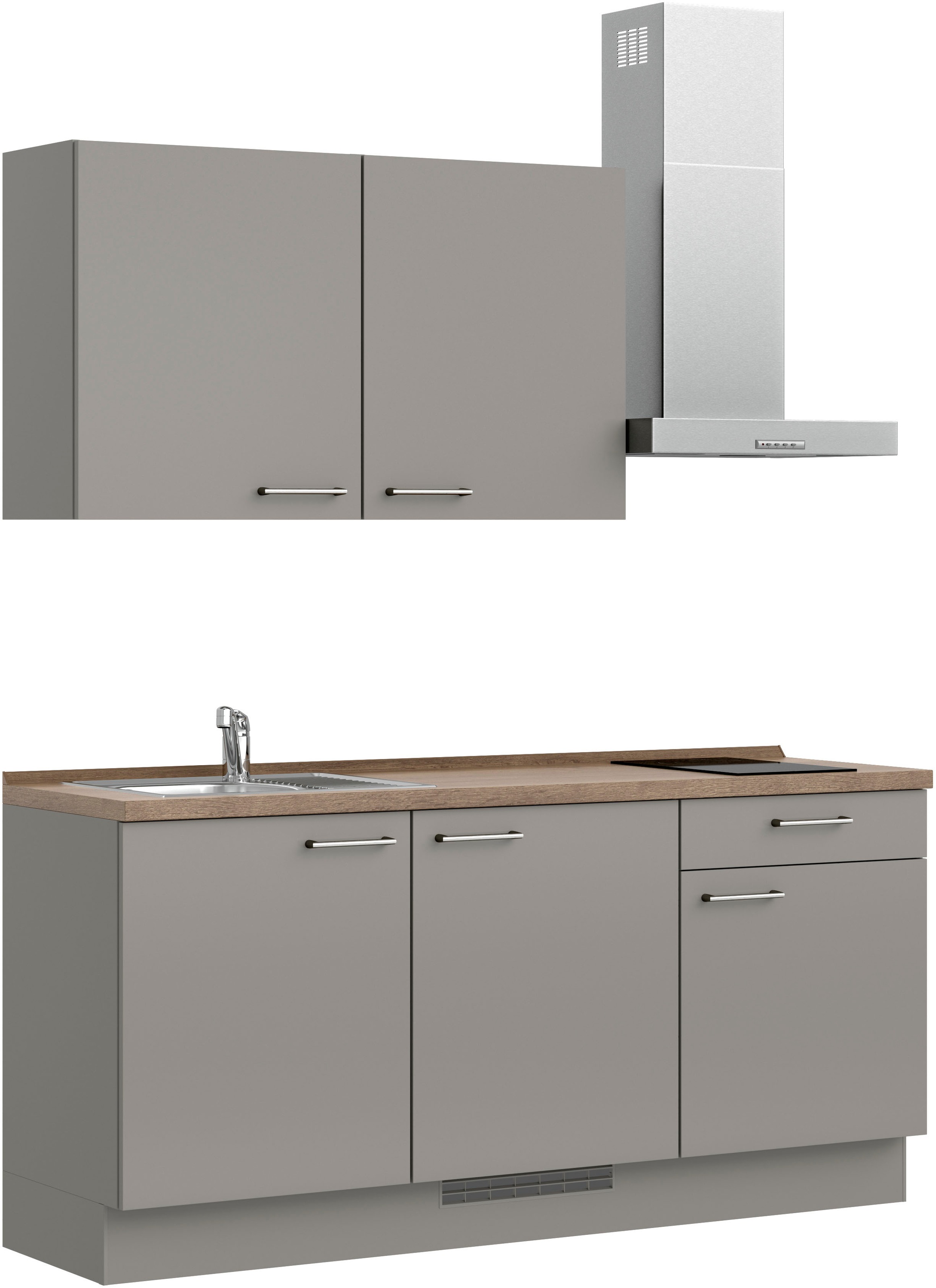 nobilia® Küchenzeile »"Laser I"«, vormontiert, Ausrichtung wählbar, Breite 180 cm, wahlw. mit E-Geräten