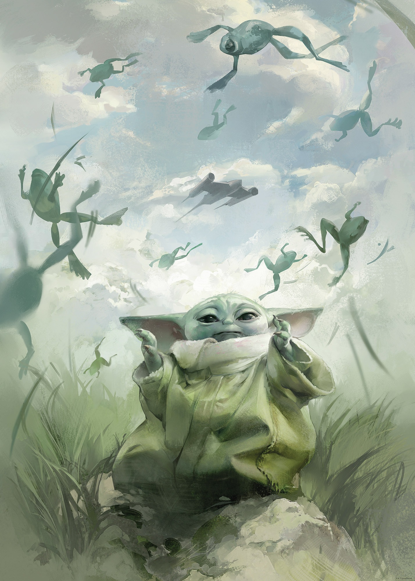 Komar Wandbild »Star Wars The Mandalorian Grogu Frogs«, Disney, (Set, 1 St.), 50 x 70 cm (Breite x Höhe) - Kinderzimmer, Dekoration