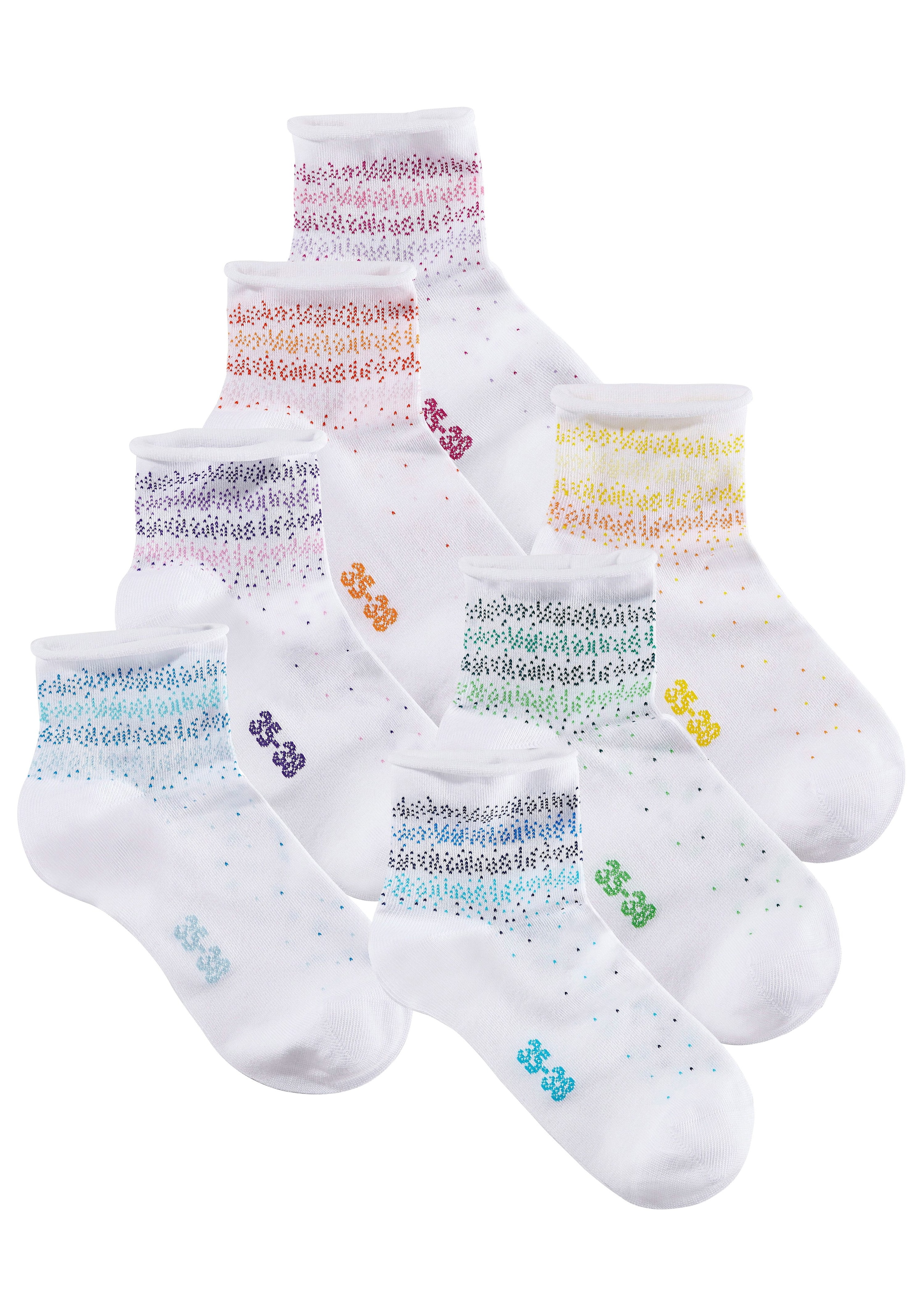 H.I.S Kurzsocken, (Set, 7 online kaufen Muster mit Paar), Pünktchen