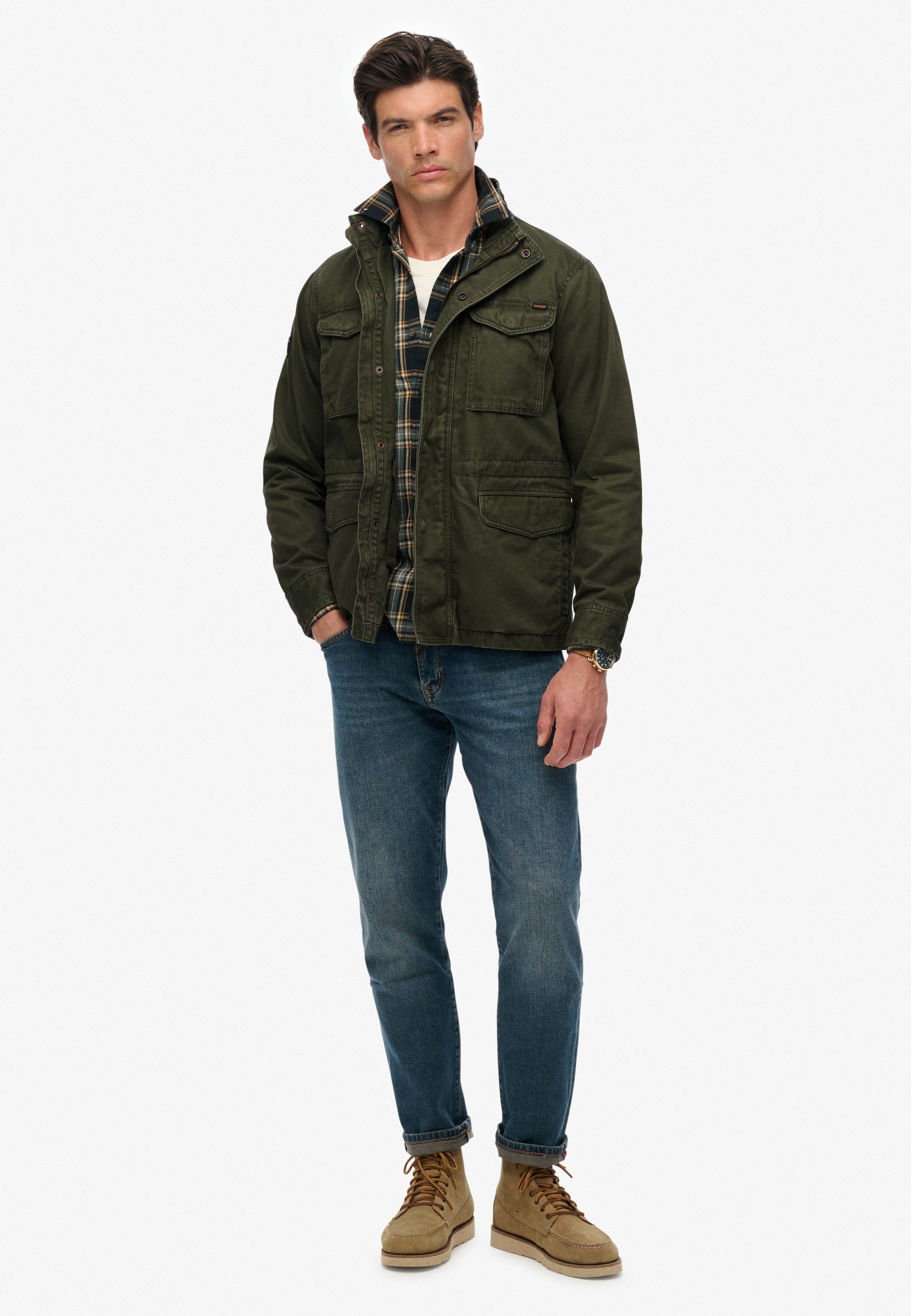 Superdry Parka »M65 MILITARY JACKET« ohne Kapuze