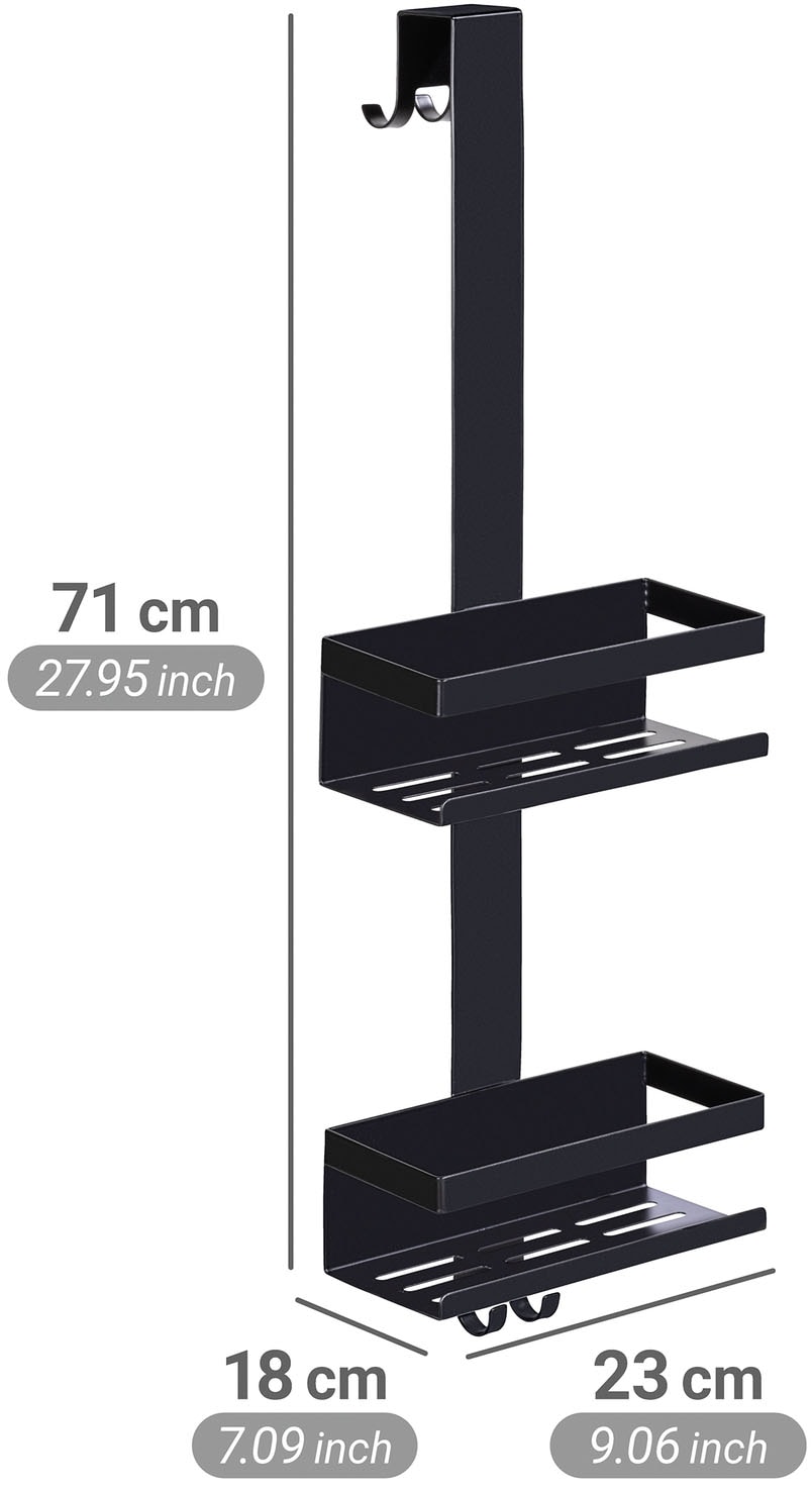 WENKO Duschablage »Bribano Duo« Dusch-Caddy zum Einhängen an Duschkabinen ohne Bohren, Edelstahl