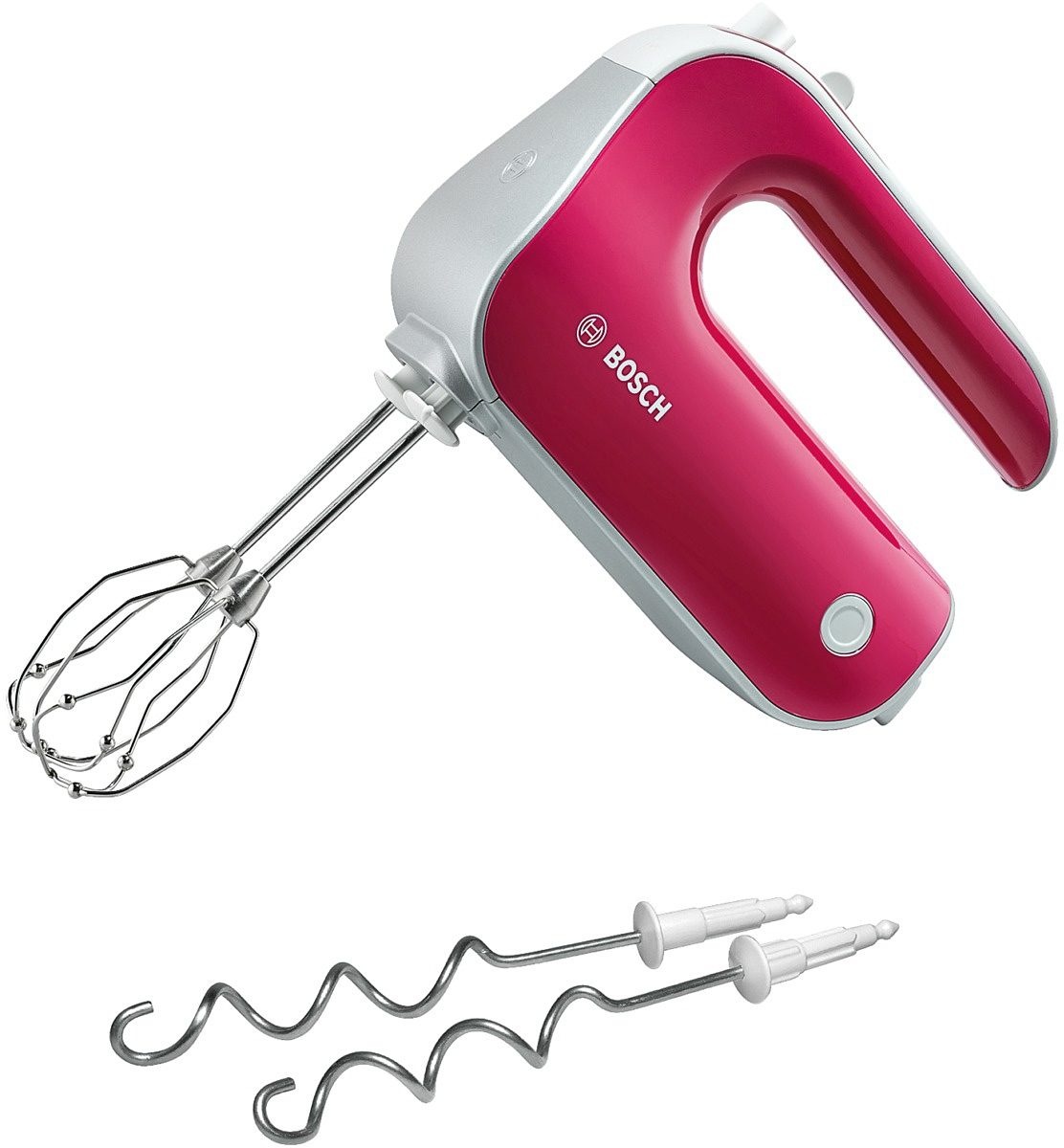 BOSCH Handmixer »Styline MFQ40304, Edelst. Rührbesen/Knethaken, 5 Stufen, himbeerrot«, 500 W, Turbostufe, leichtes Gehäuse, Made in Europe