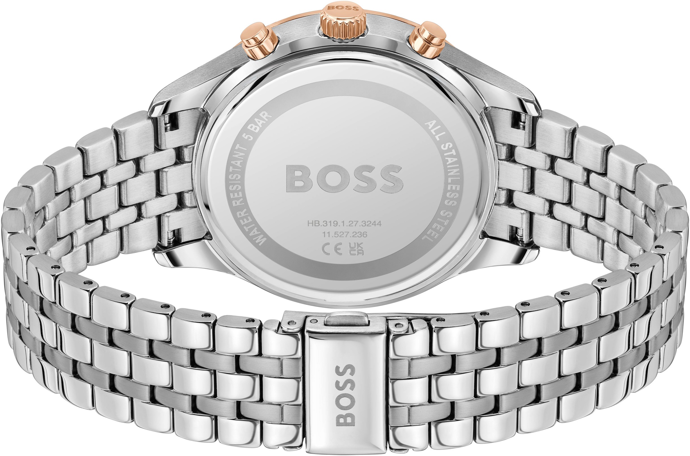 BOSS Chronograph »AVERY«, Quarzuhr, Herrenuhr, Armbanduhr, Stoppfunktion, Edelstahlarmband