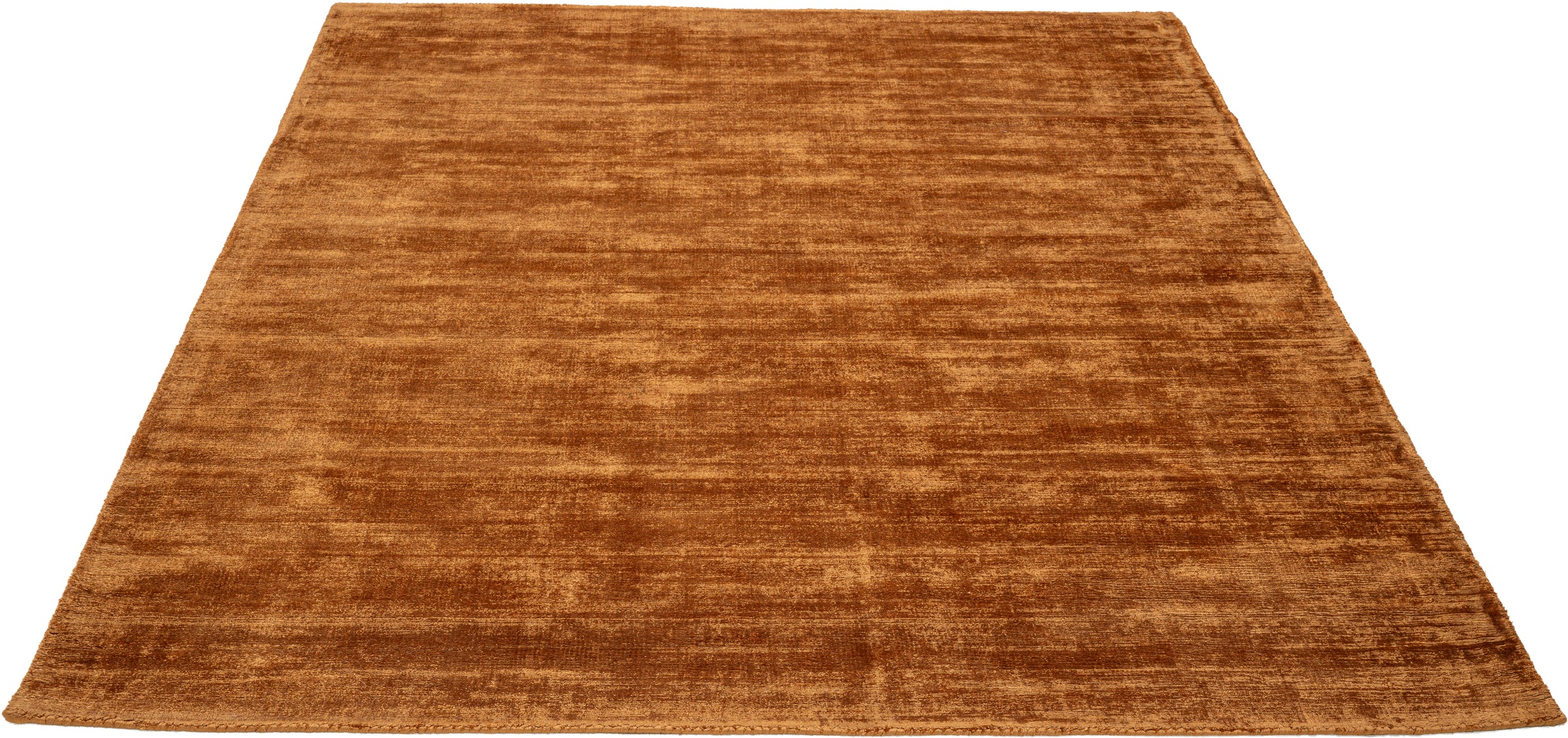 TOM TAILOR HOME Teppich »Shine uni«, rechteckig, 8 mm Höhe, Handweb Teppich, 100% Viskose, handgewebt, mit elegantem Schimmer