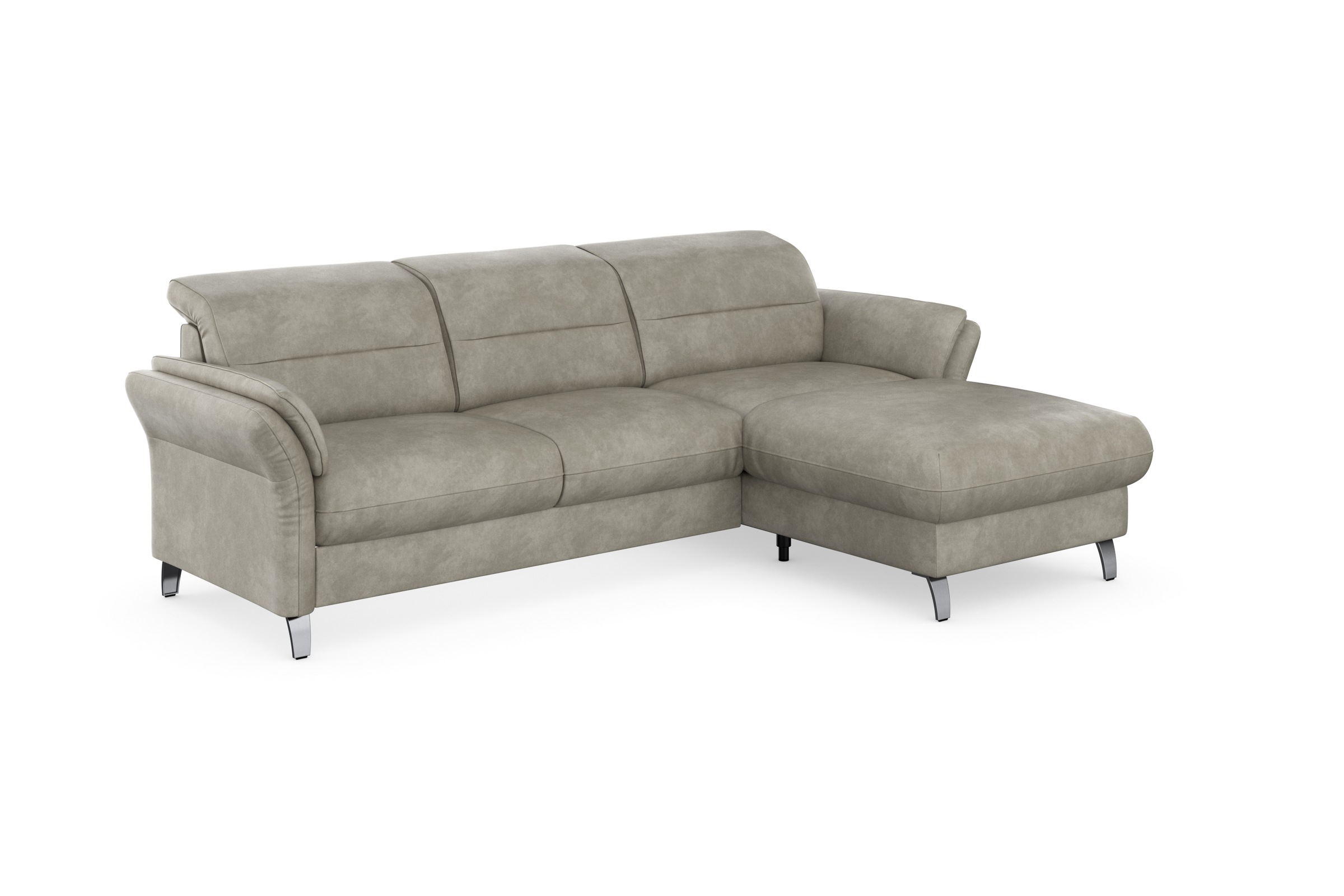 sit&more Ecksofa »Grenoble L-Form mit Federkern«, wahlweise mit Bettfunktion, Bettkasten, Arm- und Kopfteilverstellung