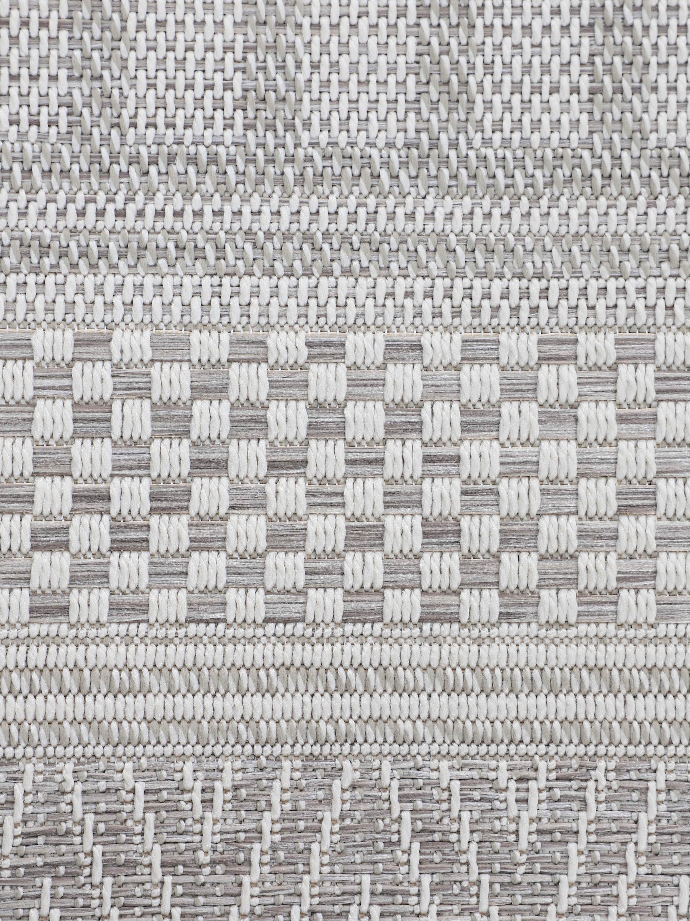 carpetfine Teppich »Boho 100«, rechteckig, 4 mm Höhe, robustes Flachgewebe, Sisal Optik, UV-beständig, Außenbereich