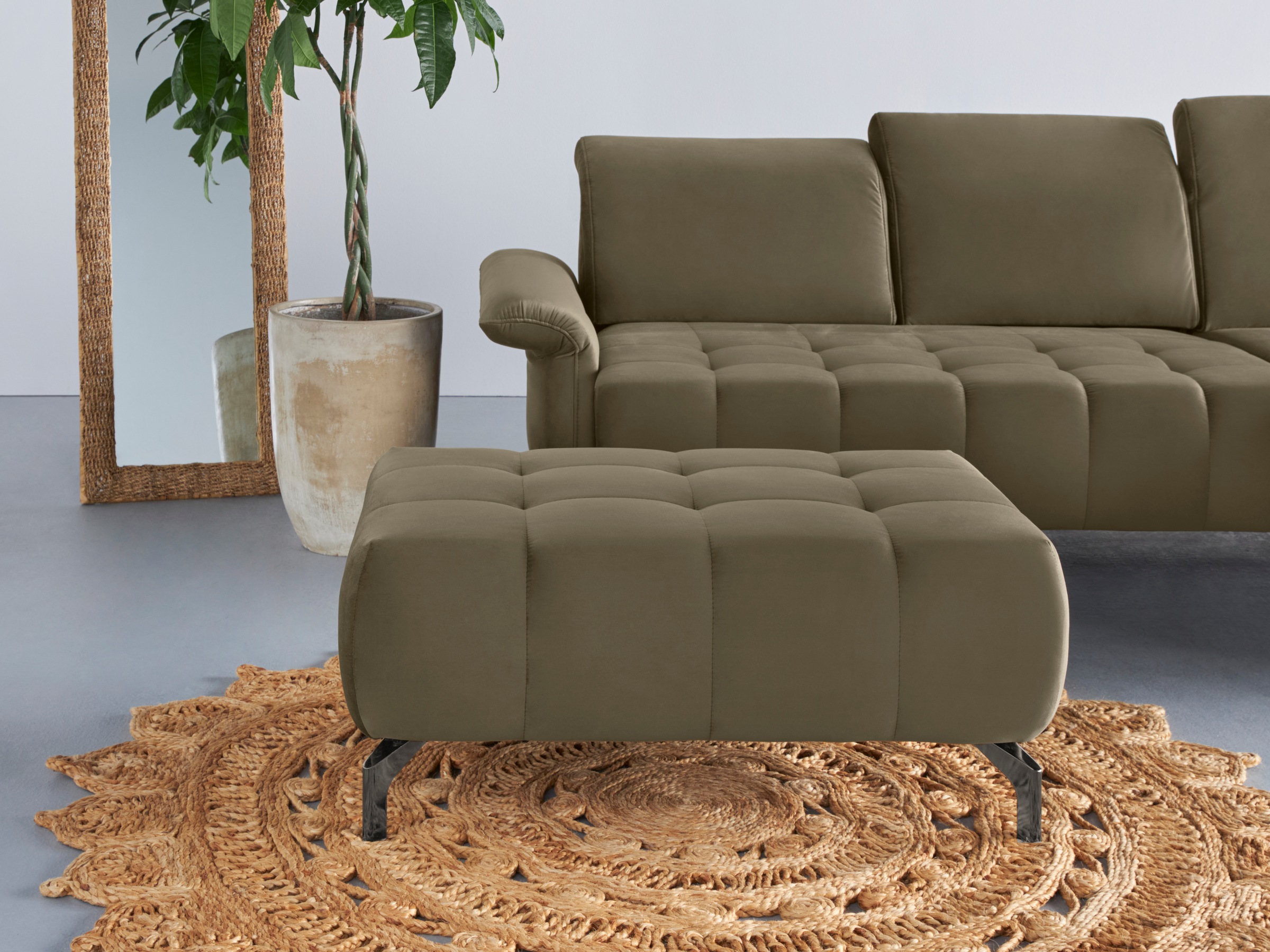 INOSIGN Polsterhocker »Fresh«, passend zum Ecksofa "Fresh", auch in Bezug Olympia EASY CLEAN