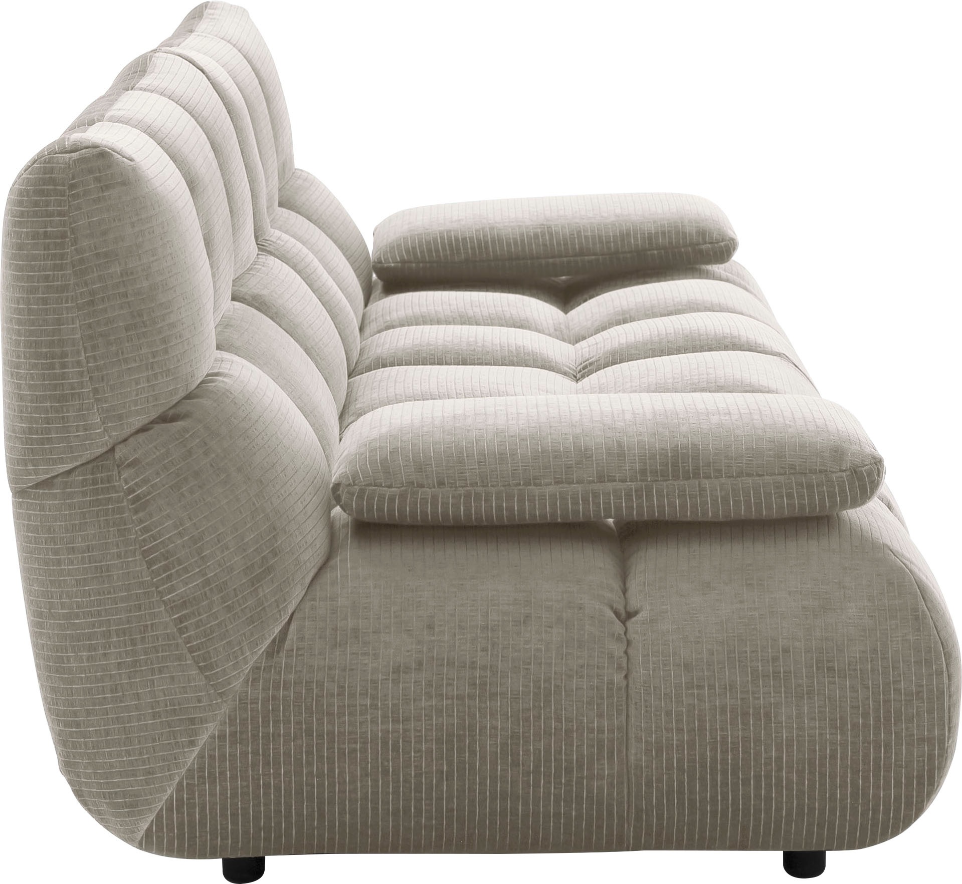 Home affaire 3-Sitzer »Cozy Bubble, mit klappbaren Armlehnen, Breite 220cm« mit eleganter Steppung, Rundumbezug & weicher Polsterung