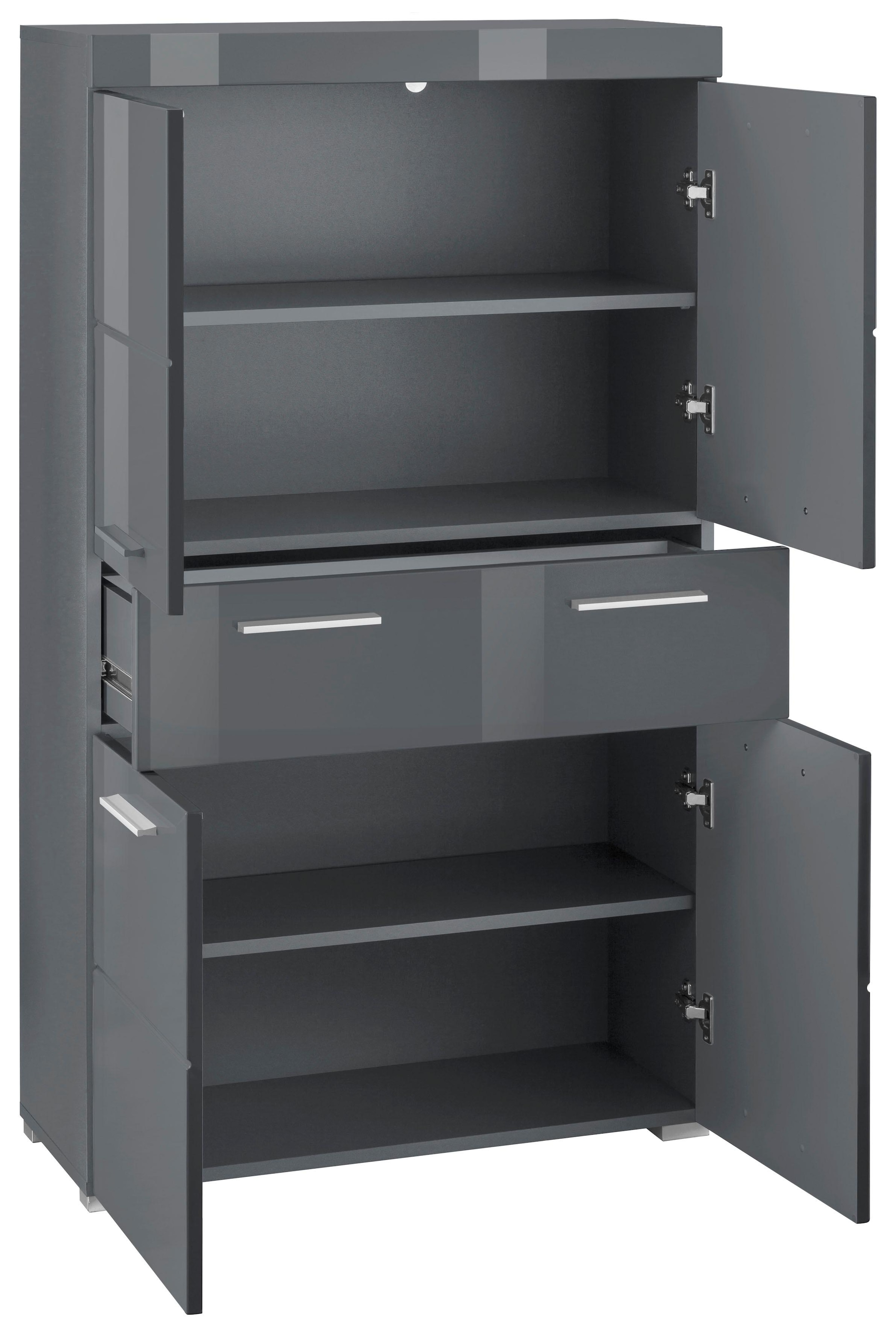 INOSIGN Midischrank »Avena«, Badschrank mit einer Schublade und 4 Türen - Maße (B/T/H) 73/31/130 cm