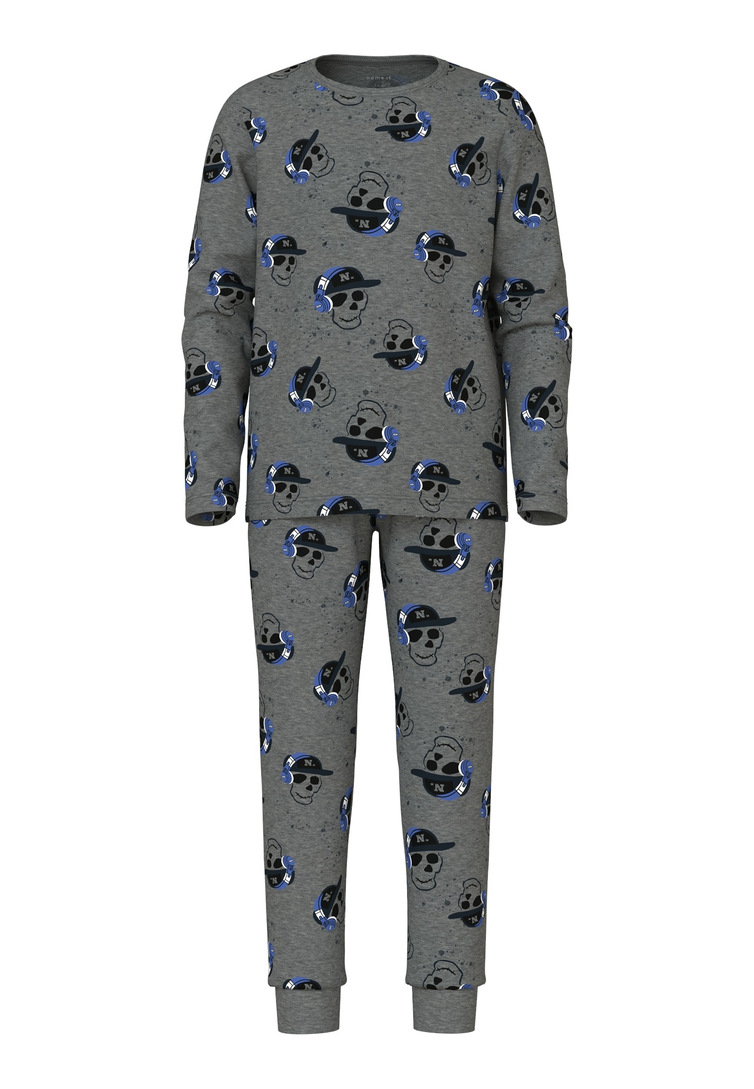 Name It Pyjama »NKMNIGHTSET DARK GREY MEL SKULL NOOS«, (Set, 2 tlg.)