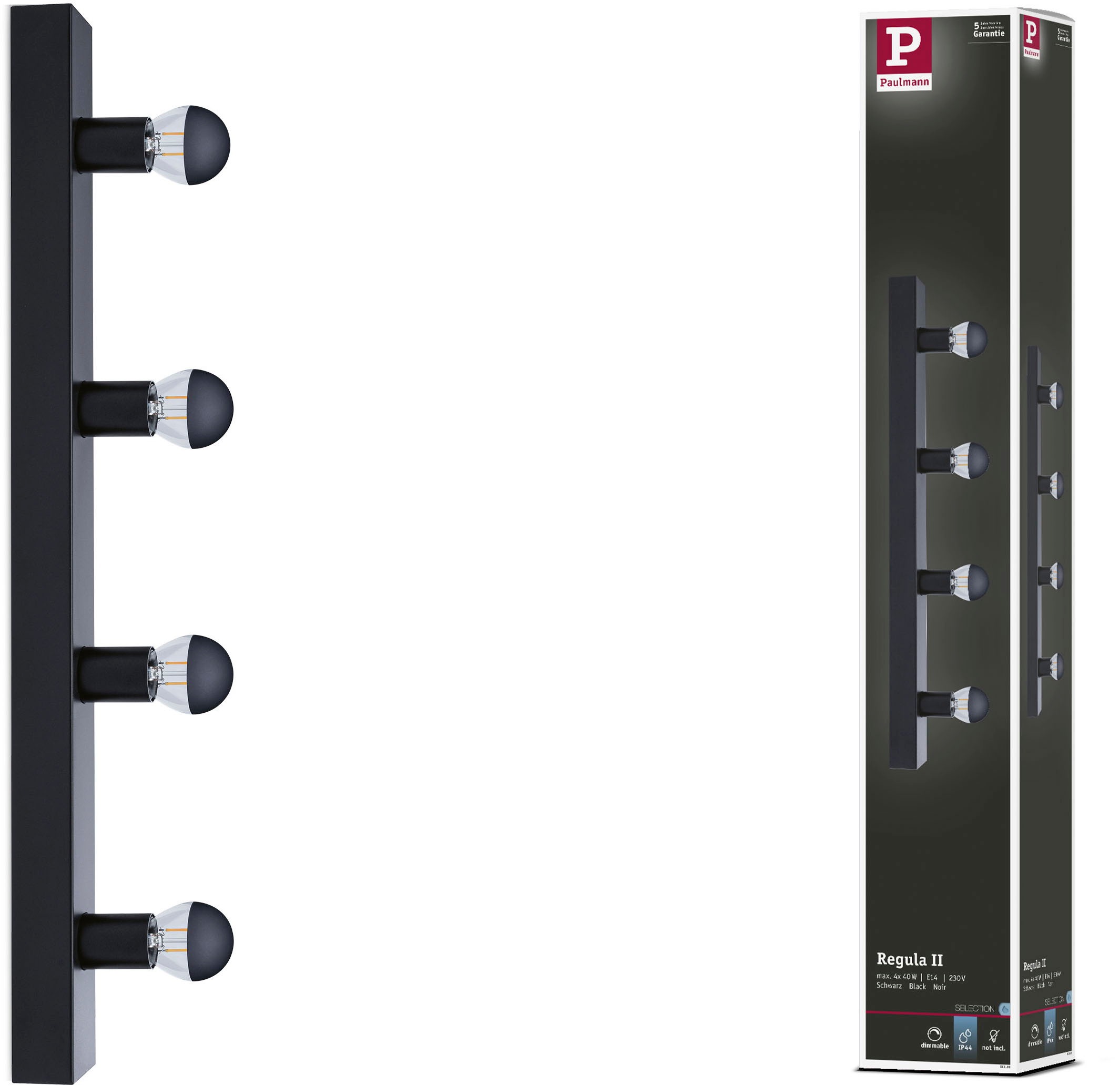 Paulmann Spiegelleuchte »Spiegelleuchte IP44 E14 230V dimmbar«, 4 flammig, günstig online kaufen