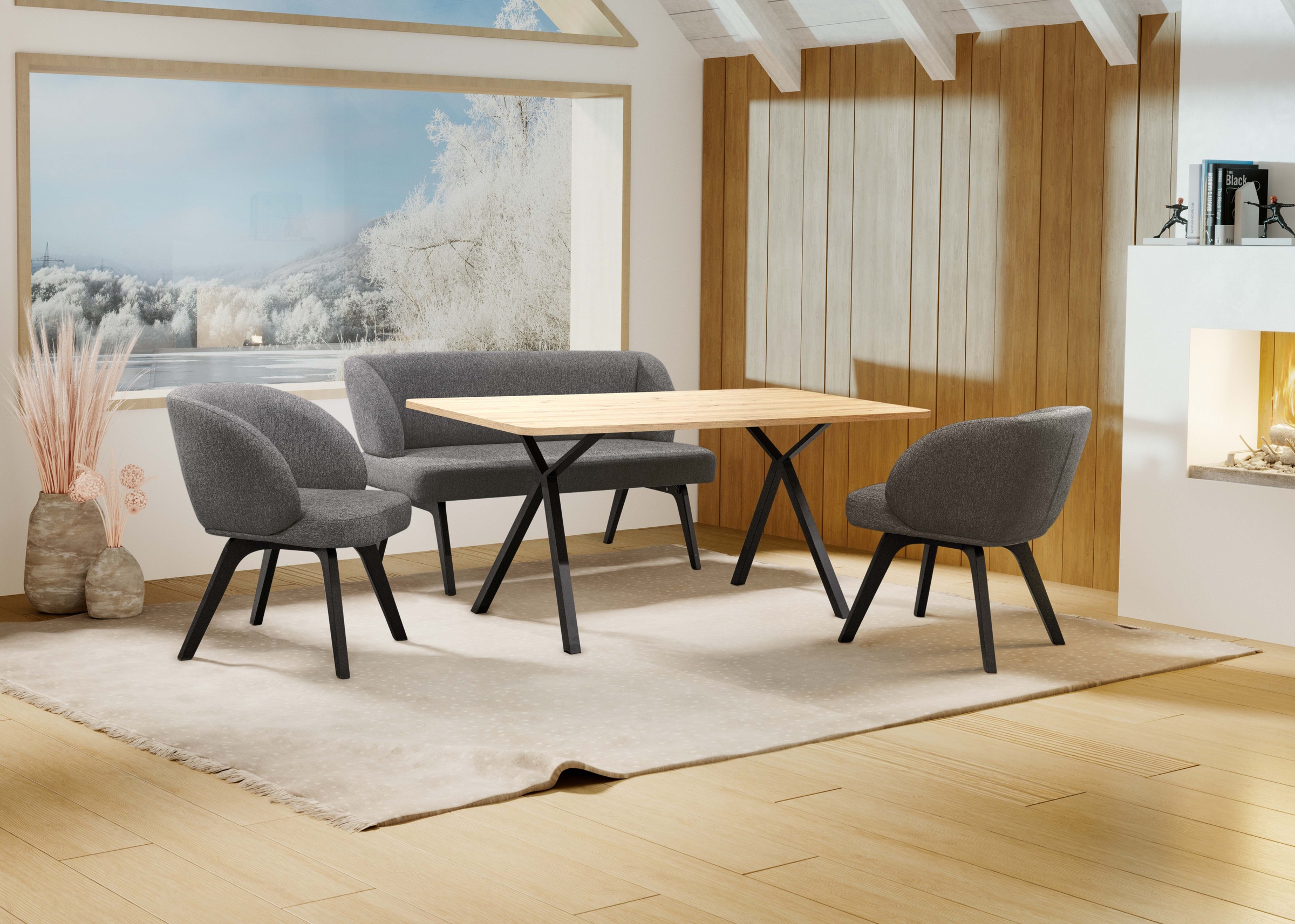 Home affaire Essgruppe »Aretha Esstischbank, Sitzgruppe, Küchenbank, Polste günstig online kaufen