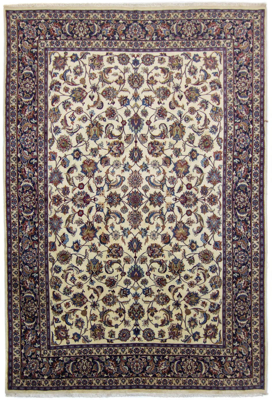 morgenland Wollteppich »Maschad Durchgemustert Beige 364 x 244 cm«, rechtec günstig online kaufen