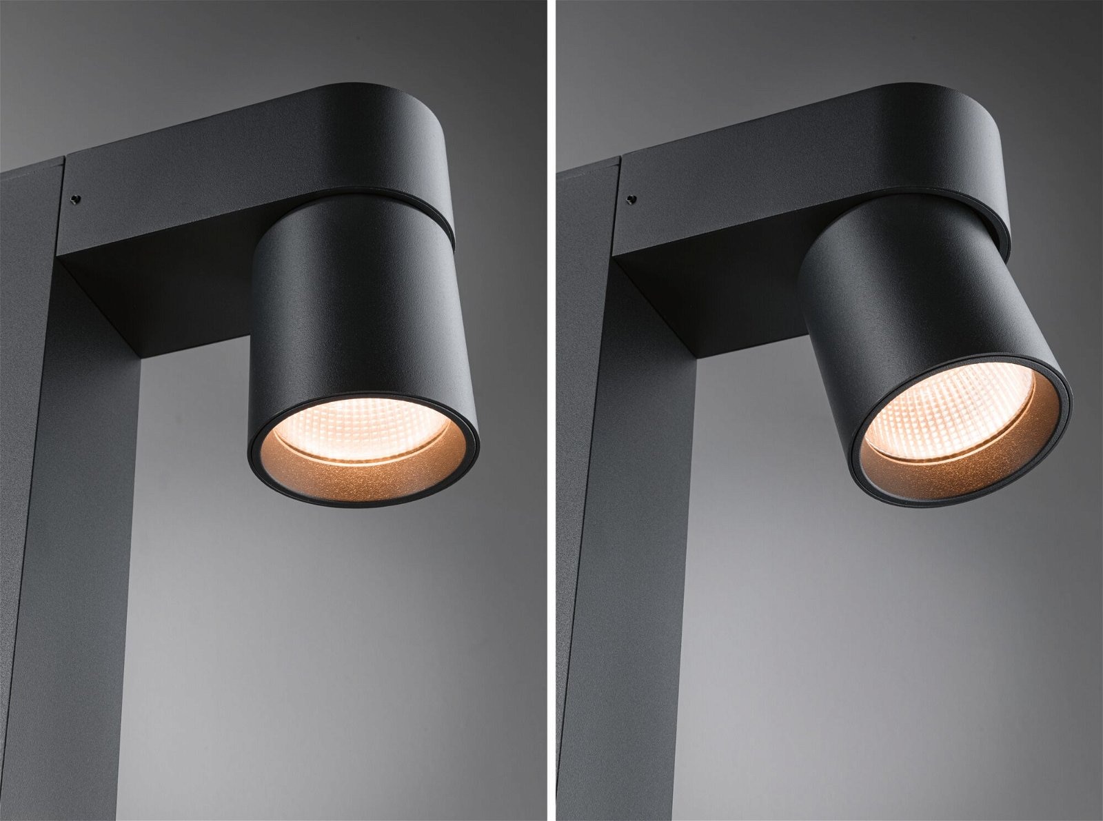 Paulmann LED Pollerleuchte »Kimu IP44 822mm 2200K 2x7,8W 720lm 230V 70° Anthrazit Aluminium«, 2 flammig, insektenfreundlich